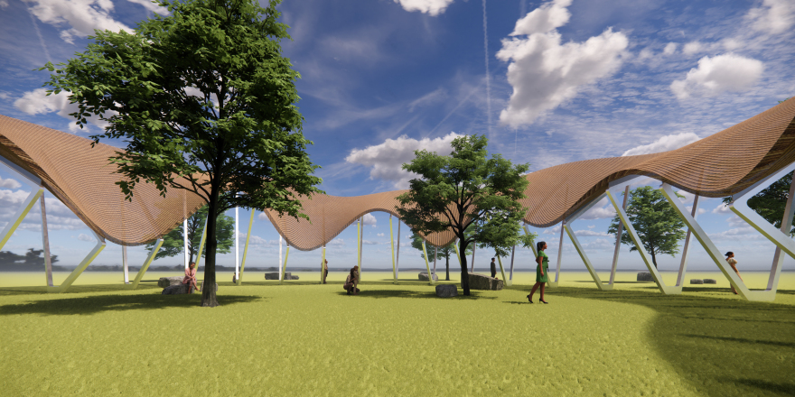 Wavy Shade Pavilion Rhino Grasshopper-9