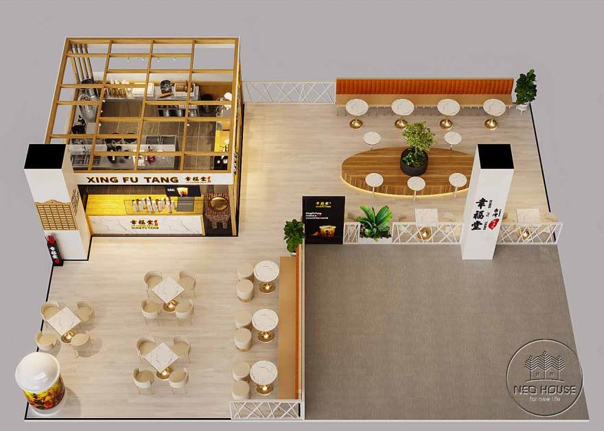 “兴福堂”现代茶楼设计丨越南胡志明市-14