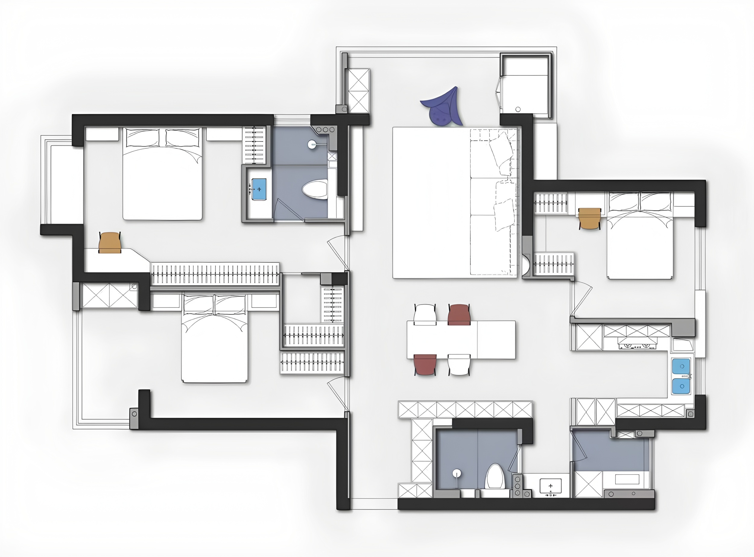 浙江温州135㎡极简基调丨中国温州丨邓德进设计-34