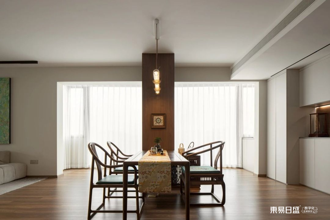 280平现代风复式装修，新中式元素巧妙融合，档次瞬间翻倍-70