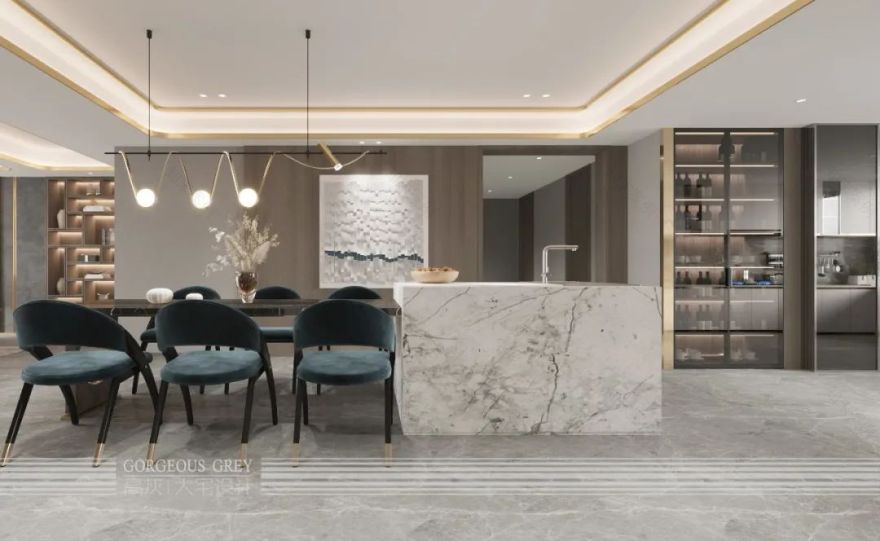 蔚蓝天地 160 平别墅设计丨高灰别墅设计-47