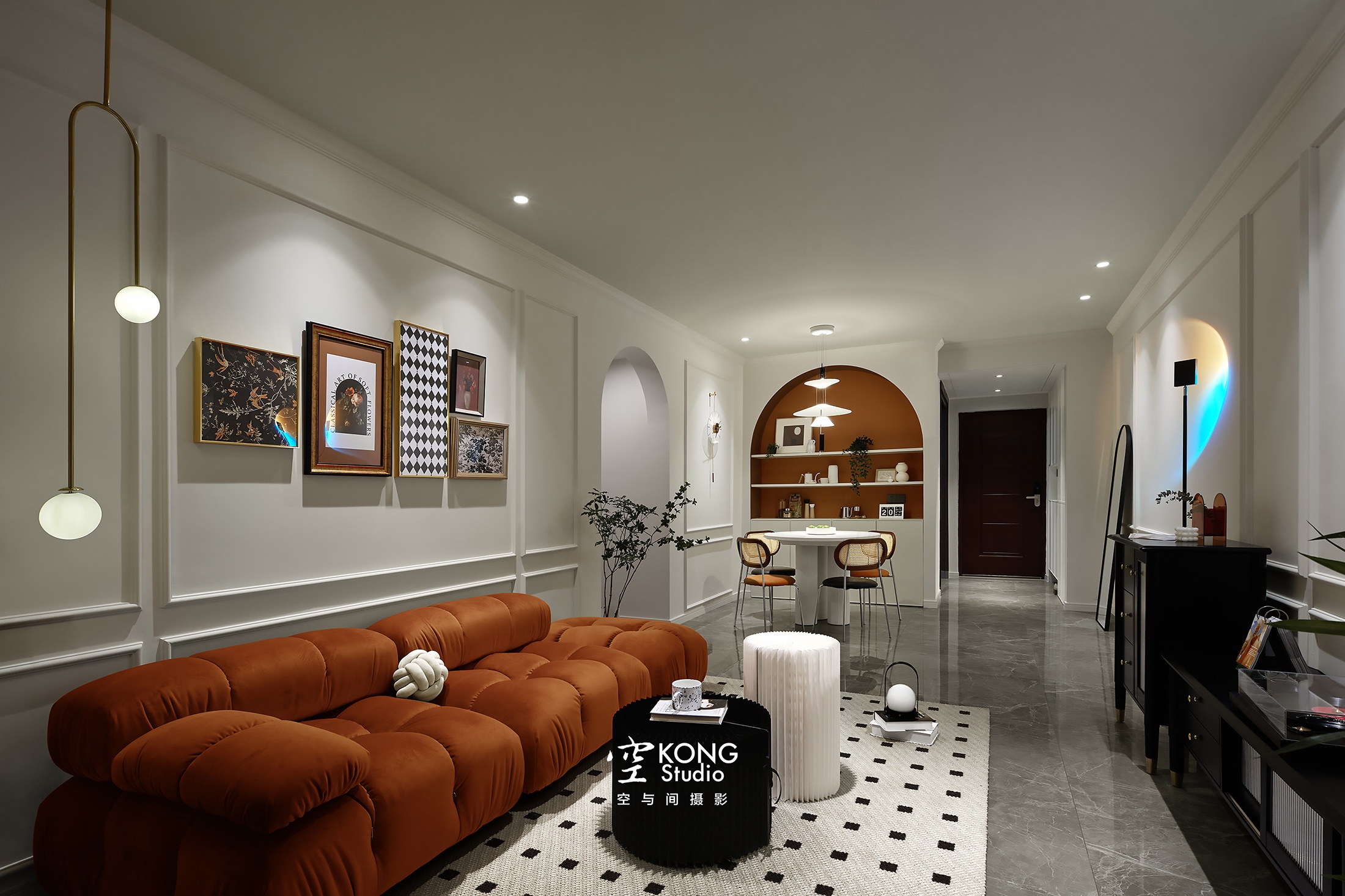 空与间摄影：105m²的轻法式复古，甜度刚刚好-7