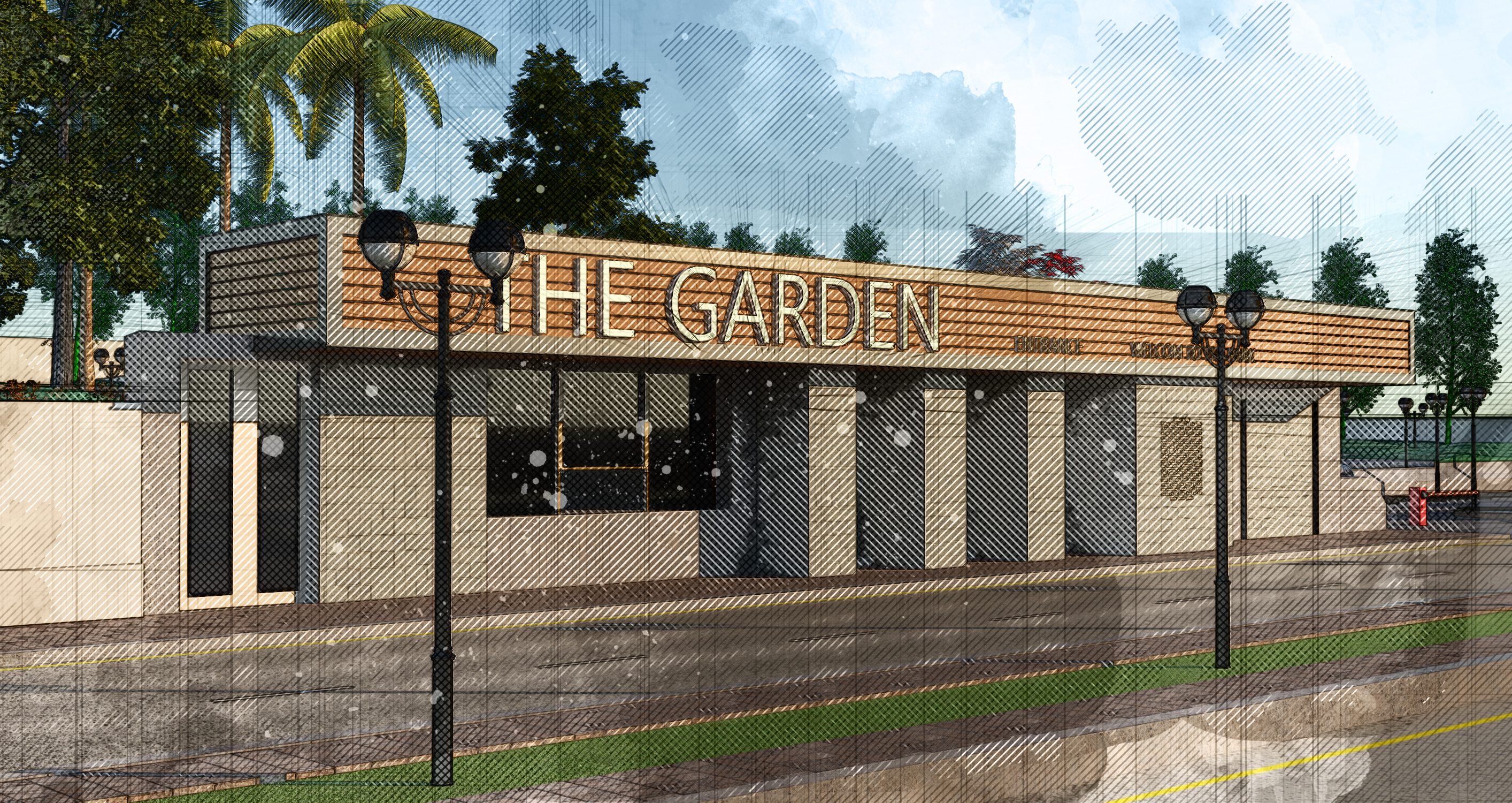 The Garden - Landscape Project - SKETCHY STYLE-0