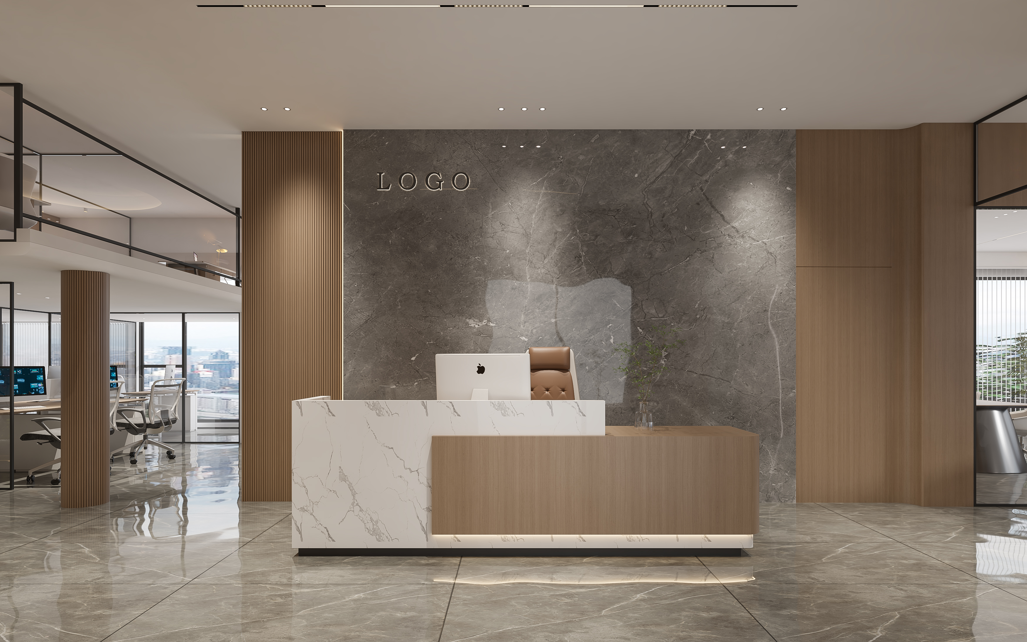 个性理想的工作空间还有明亮的灯光设计#木牛视觉设计-7