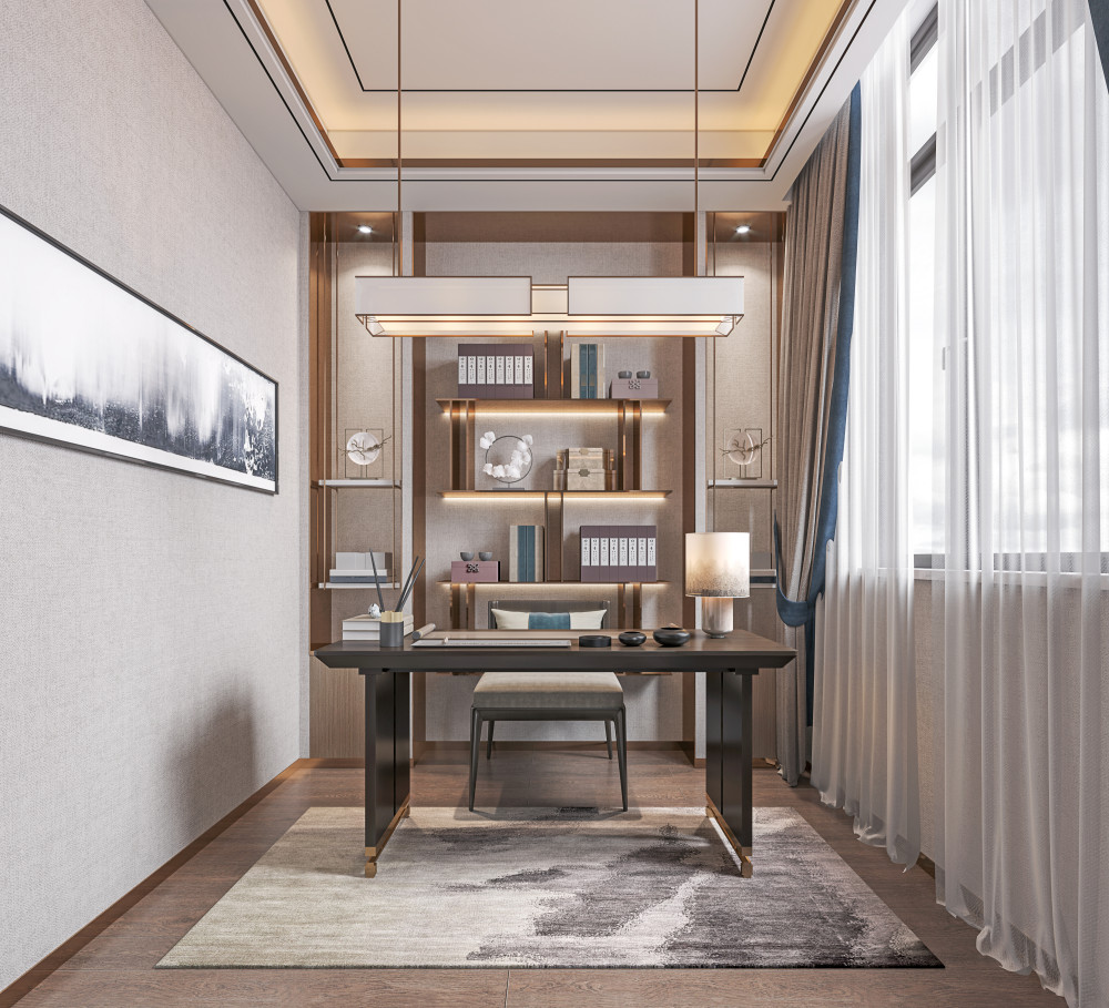 新中式别墅 | 施工图+效果图 |-3