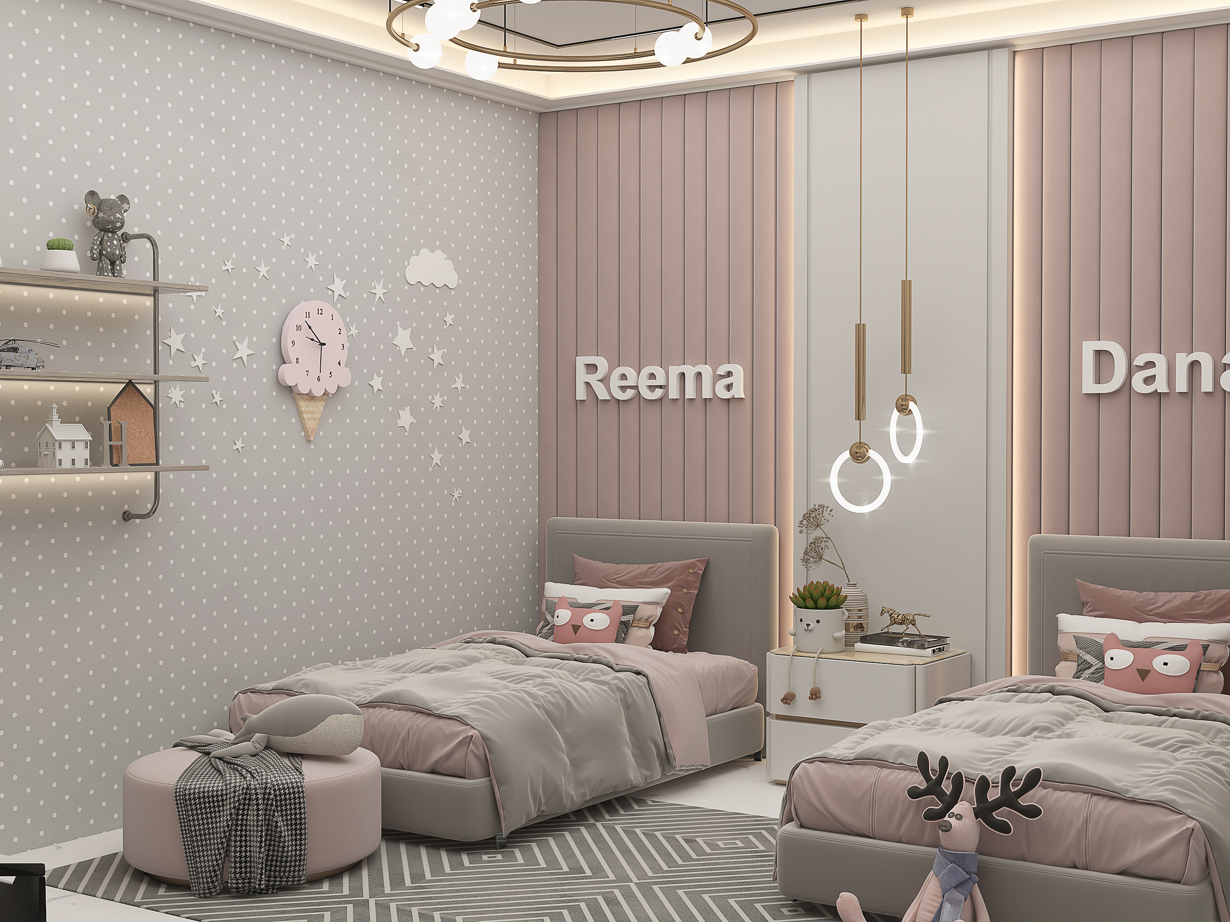 Girls Bedroom Design In Kuwait City-1