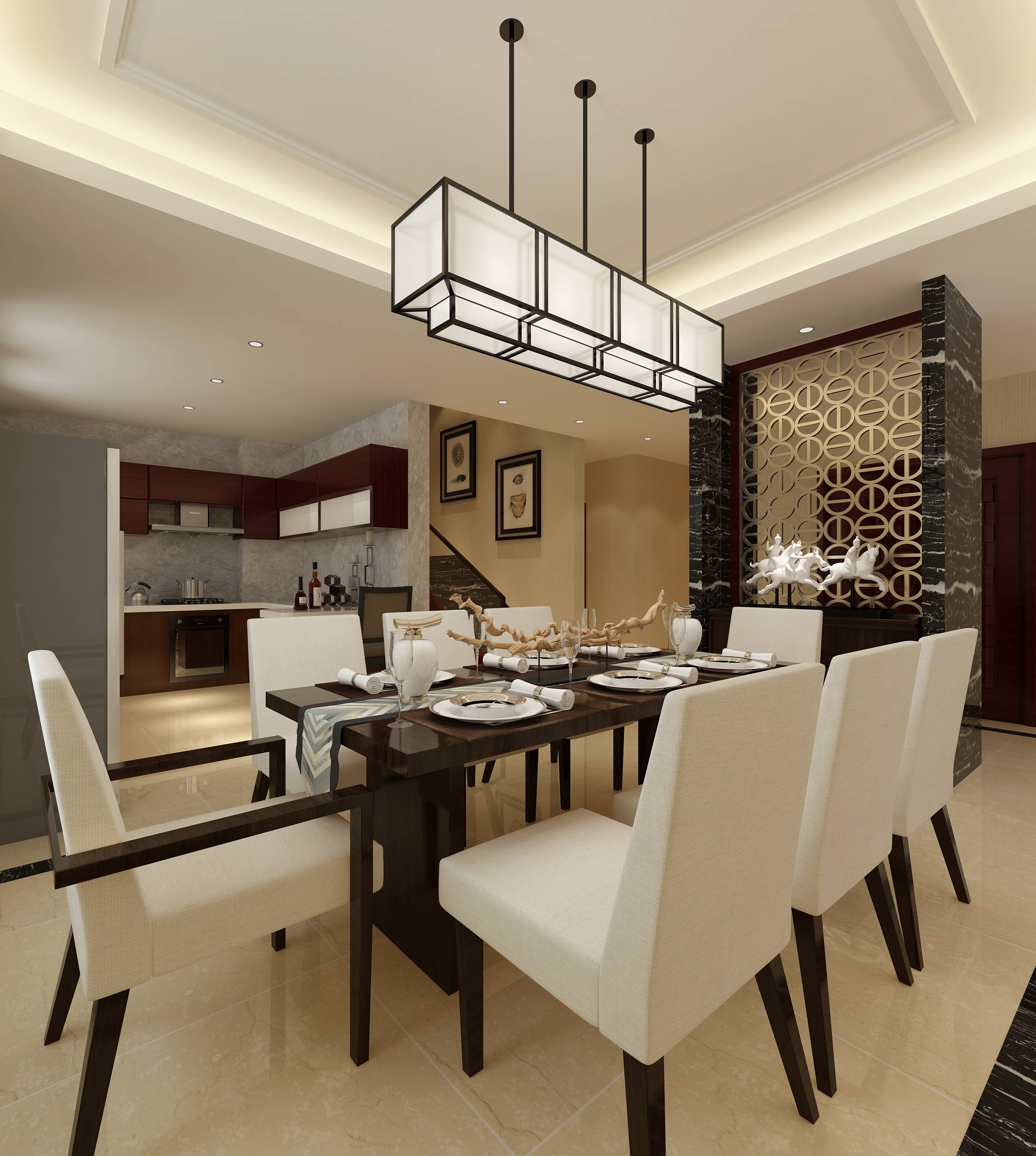 新中式 中式古典 奢华家装别墅样板房-8-36