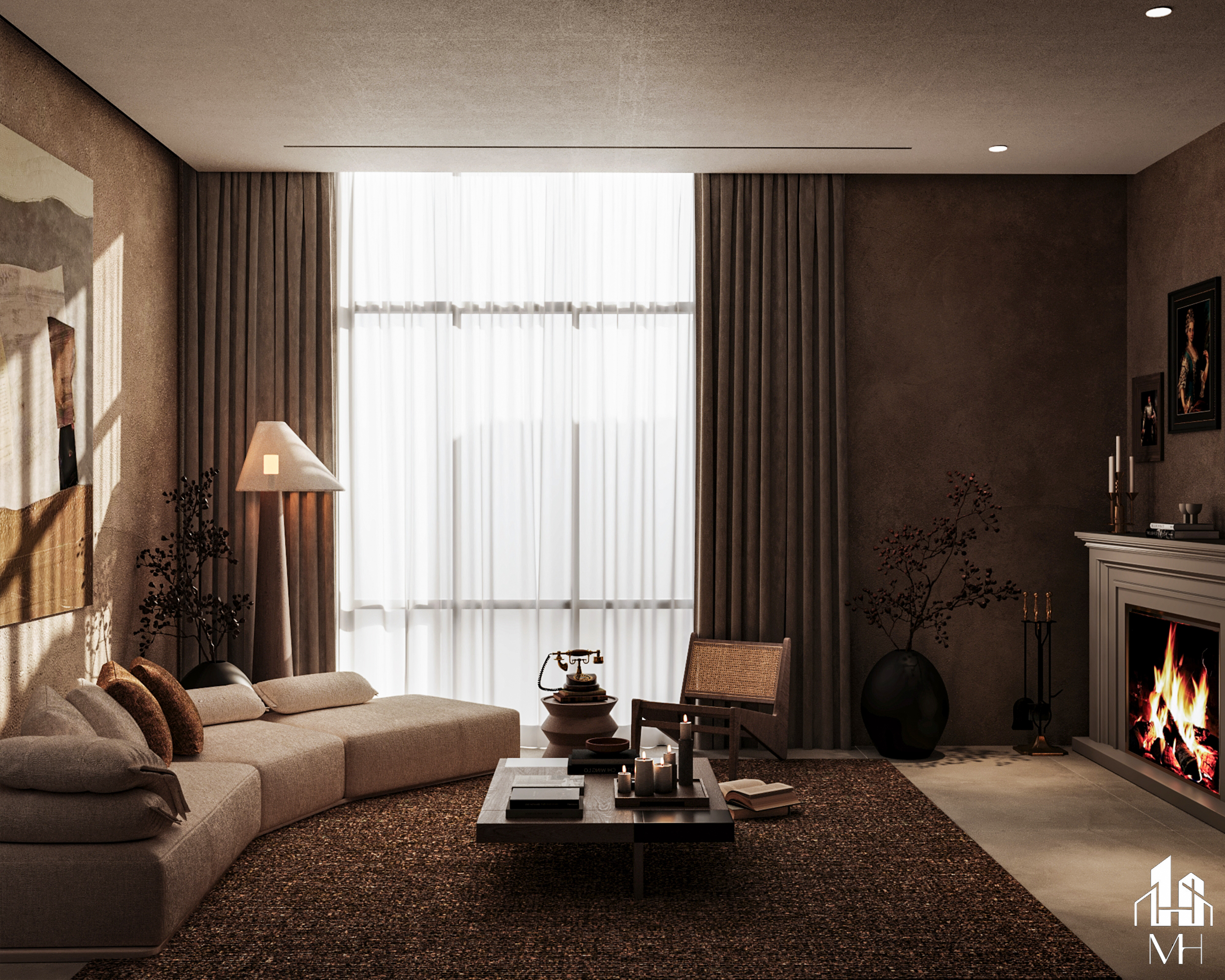 Warm Contemporary Livingroom DESIGN-4