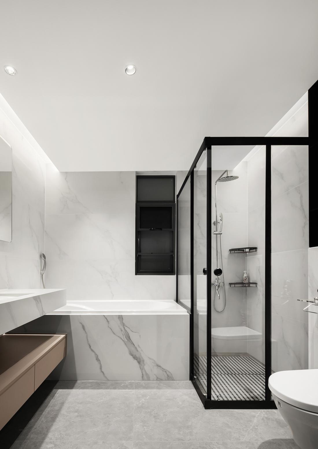 极简轻奢 · 广东中山 180㎡隐形门住宅设计丨中国中山丨木芯设计事务所-64