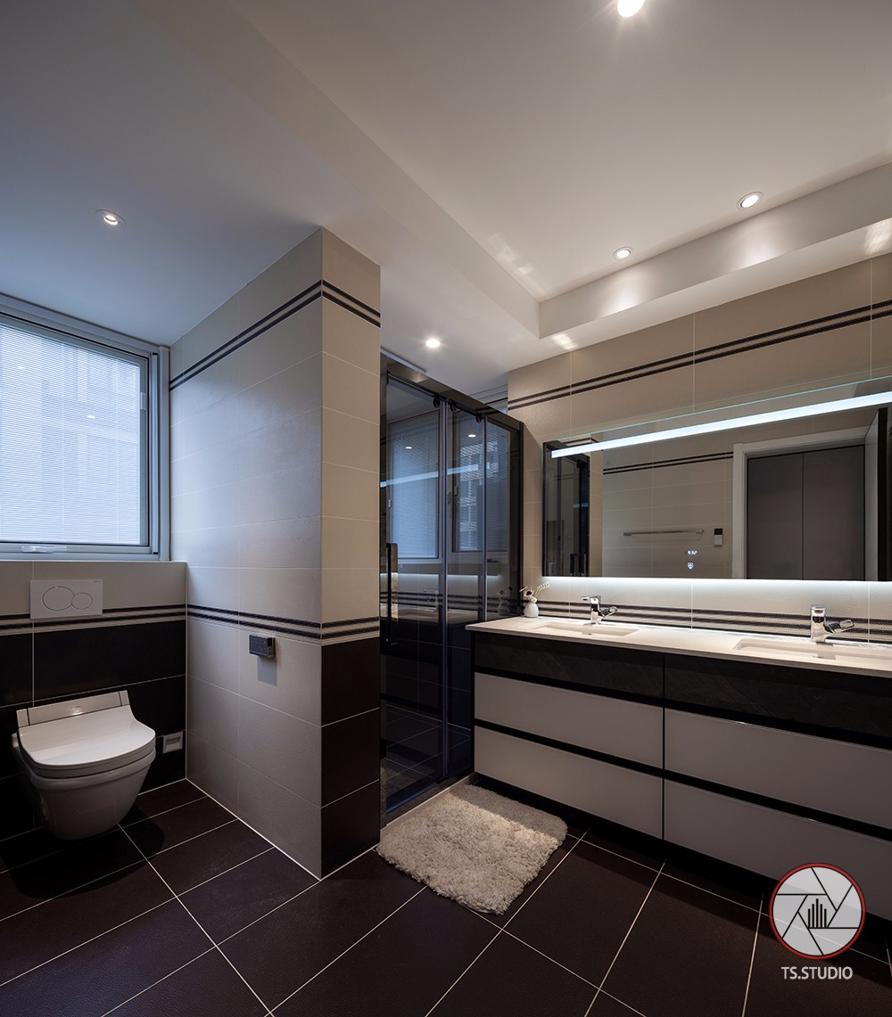 翰墨琉璃——深色系时尚现代住宅  嘉兴米卡装饰-16