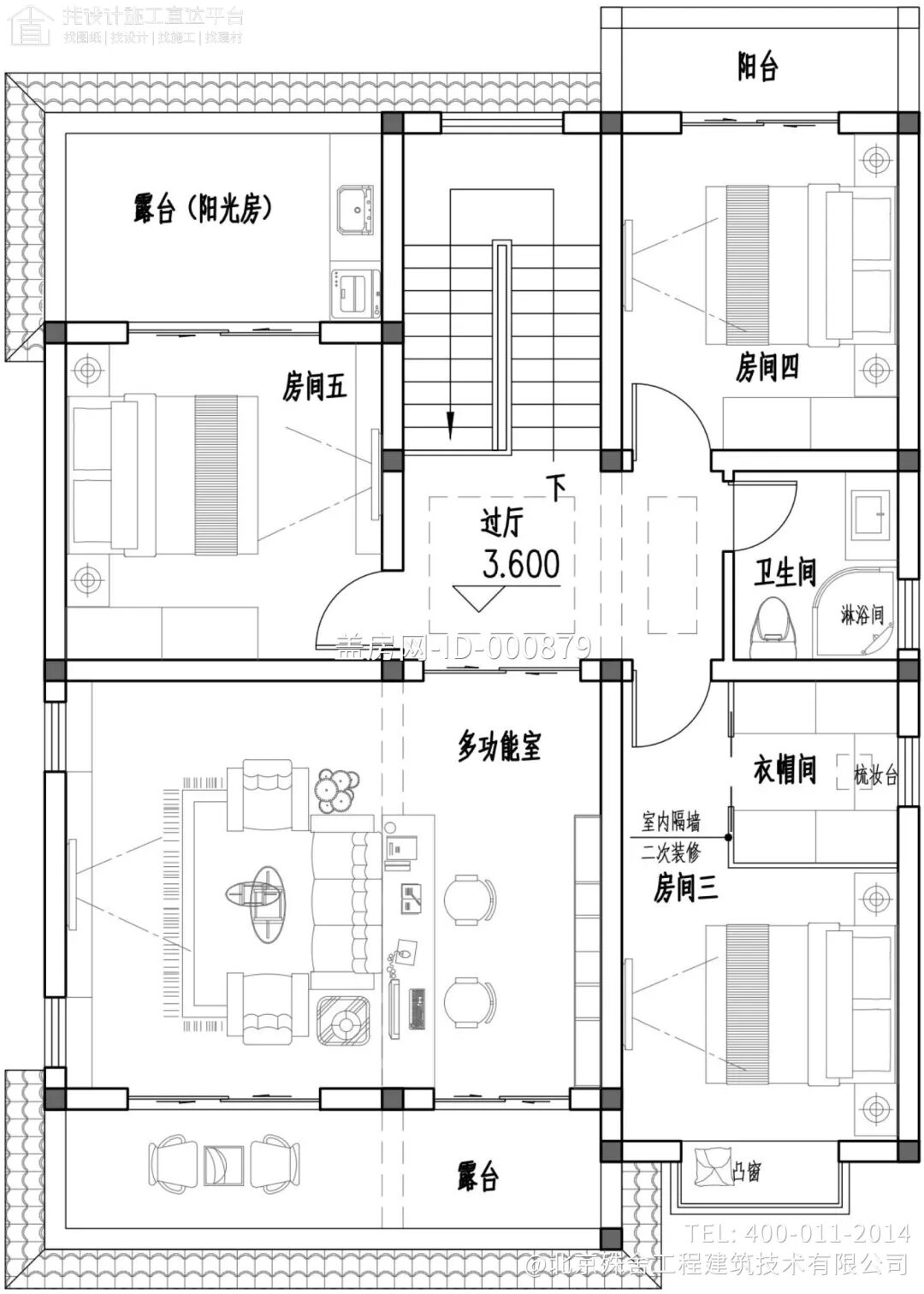 【设计师案例】土建参考造价43万，面宽10m×进深14.2m广西贵港二层欧式别墅-22