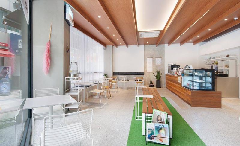 温馨舒适，30 坪咖啡厅的简约设计-2