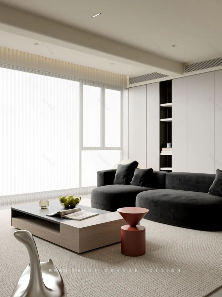 清夜无尘 月色如银 · 110㎡现代极简主义住宅丨中国宁波丨橙熹设计-9