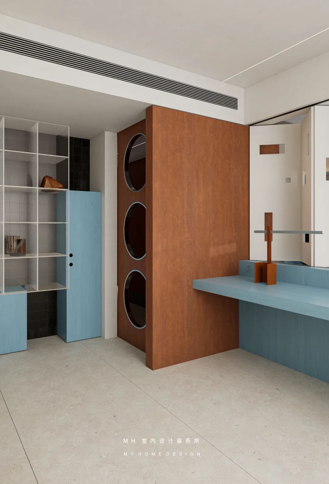 【首发】MH设计新作：色彩·情绪▏彰显个性跃层空间的趣活之境-47