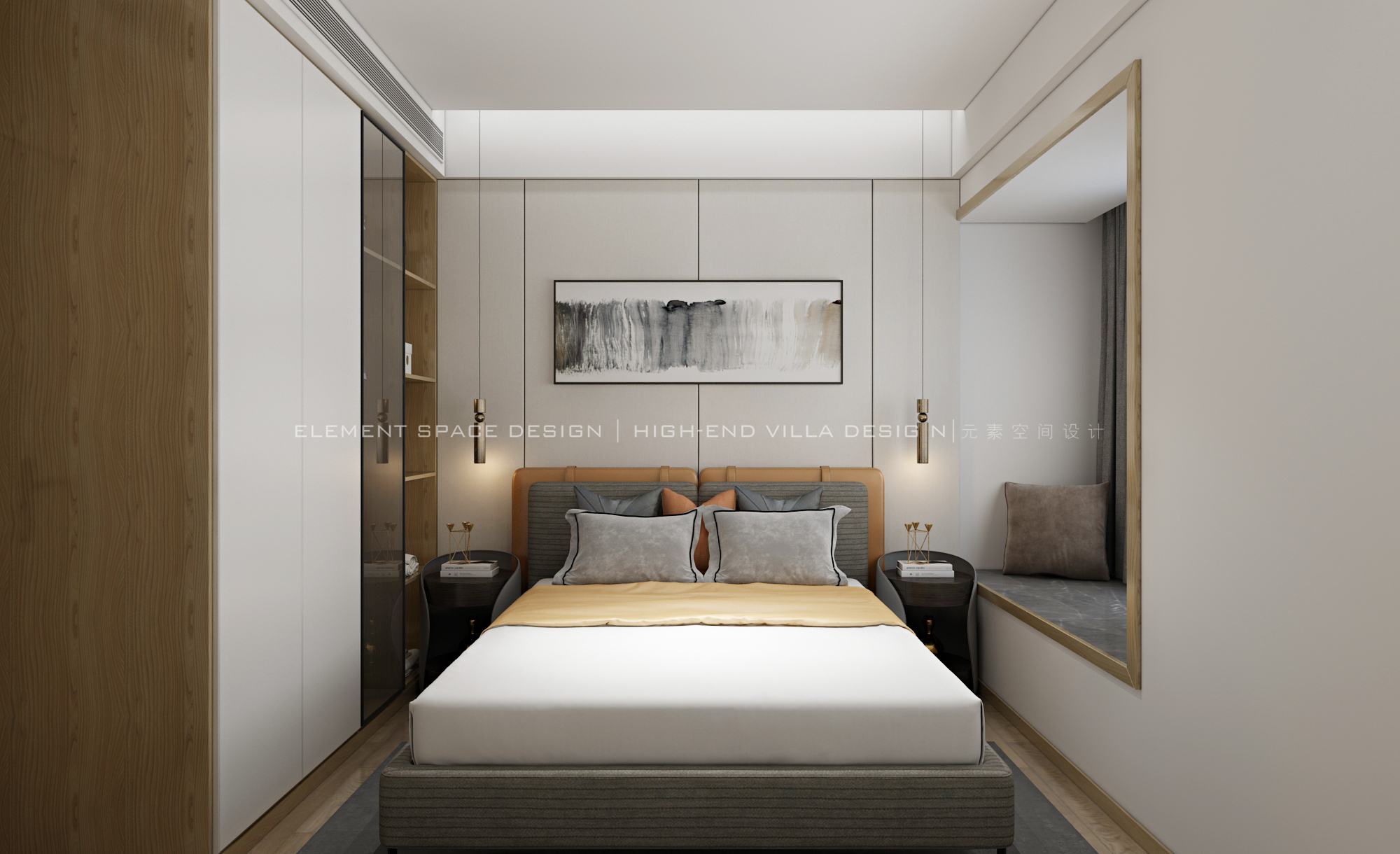 现代无主灯风格全案设计丨元素视觉-10