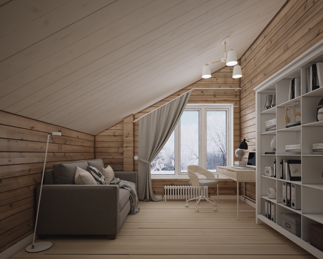 Яркий дом на Плещеевом озере в д. Купанское, 200 кв.м.-32