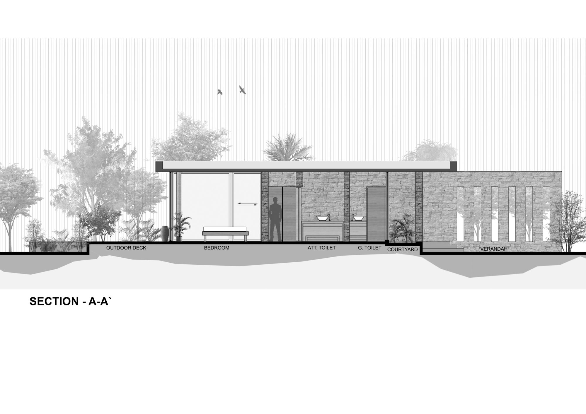 石头屋丨印度丨The Grid Architects-39