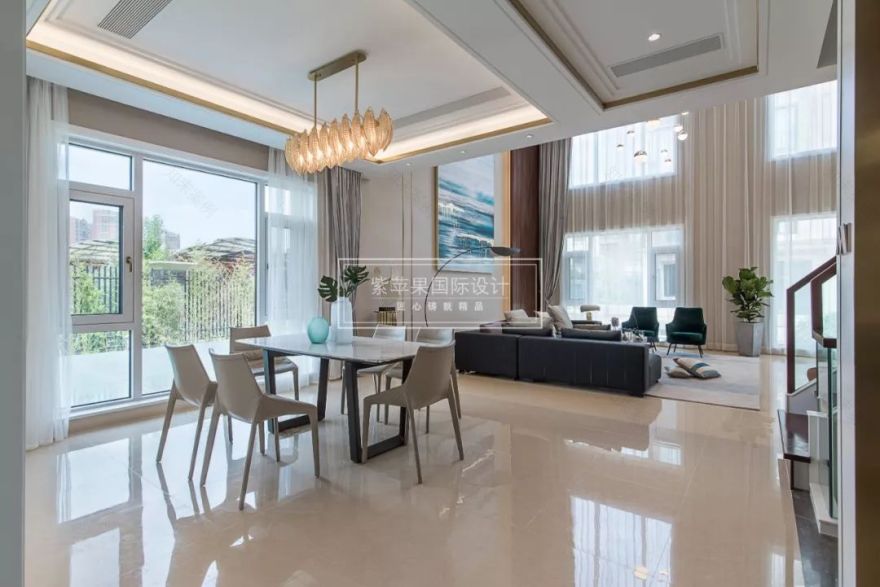 滇池 ONE 现代简约风美宅,绿色点缀清爽空间-34