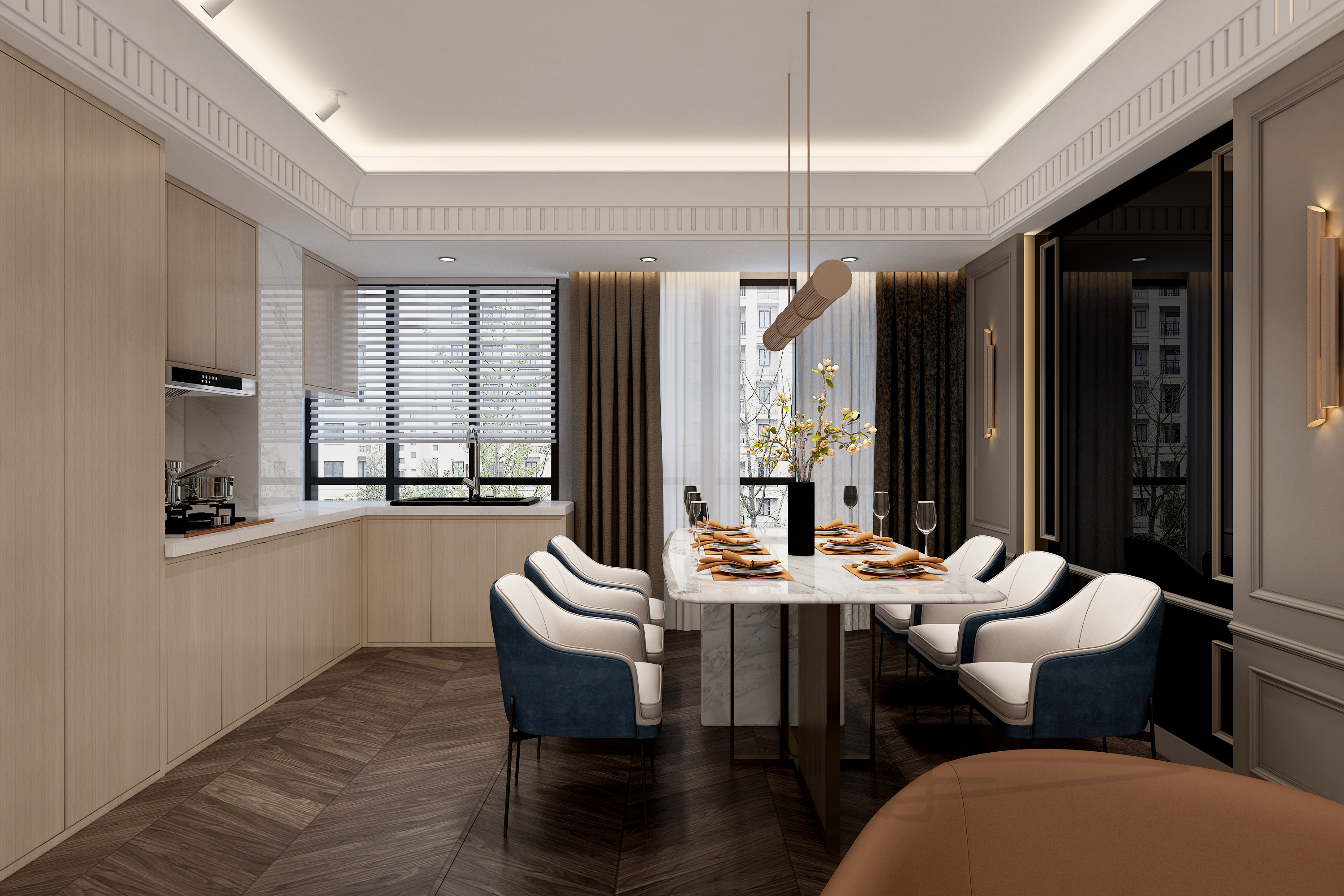 现代简约轻奢公寓设计-6