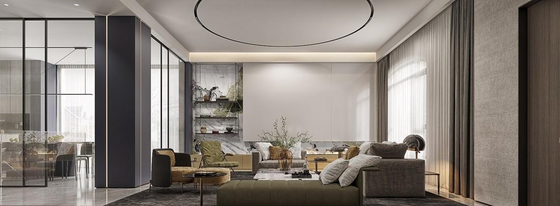 
490㎡现代轻奢，空气中零星点点的抹茶香 -2