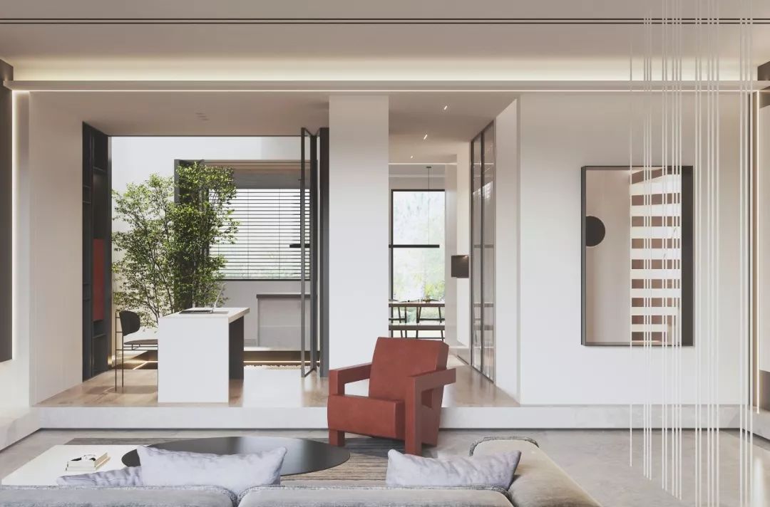 上海融信别墅极致简约设计,原始天井变身为空间亮点-44