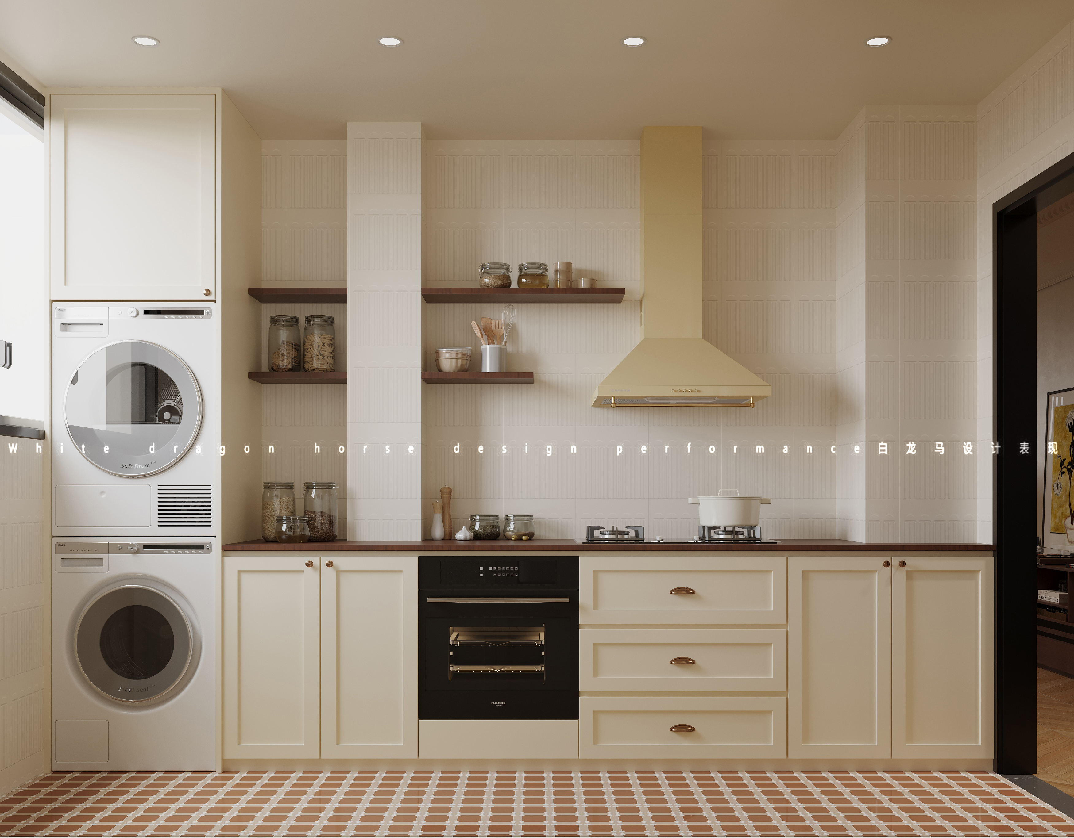 法式复古客餐厅—白龙马效果图-7