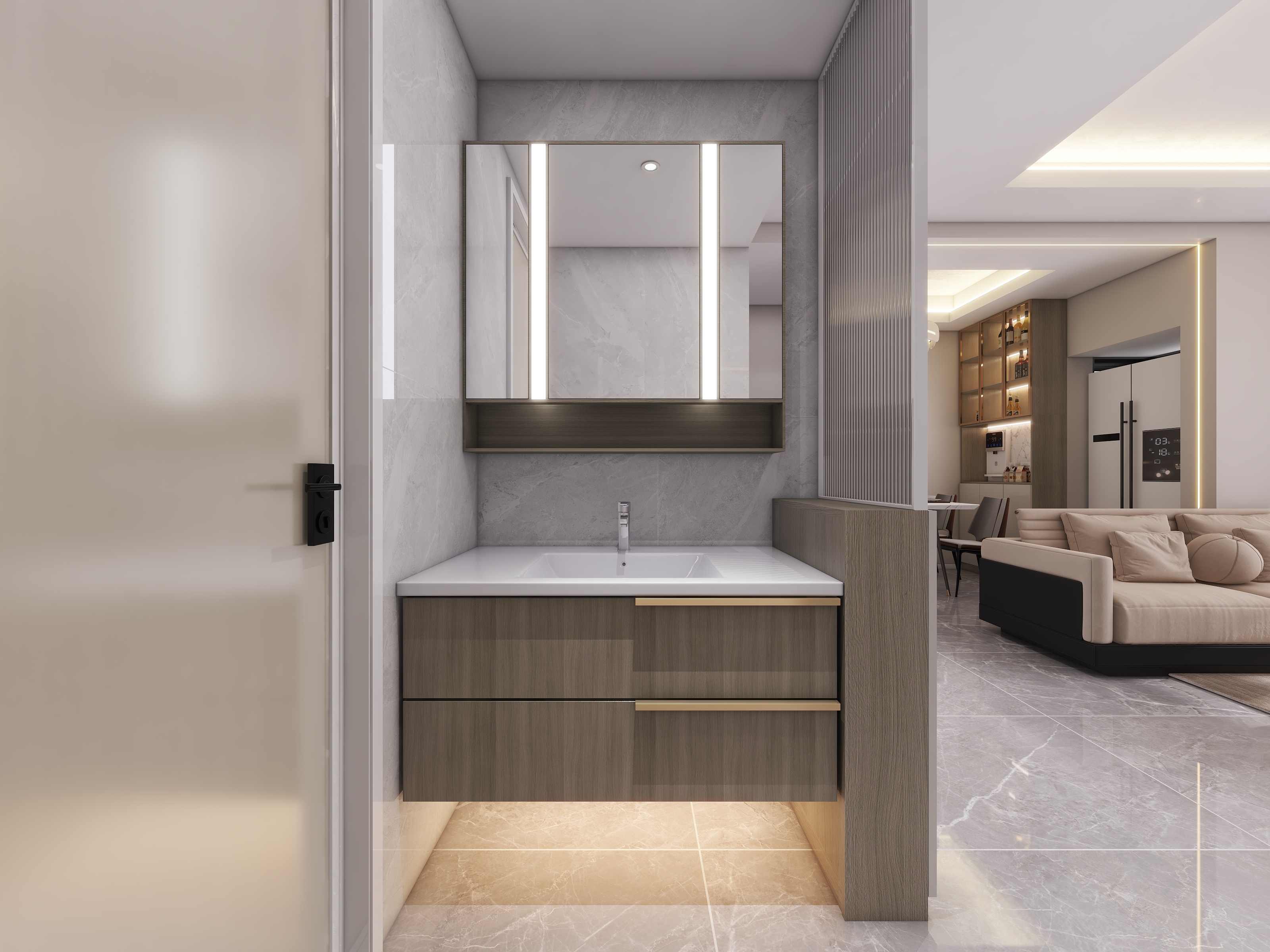 四川成都世家东部时空（93平方现代简约三居室）-44