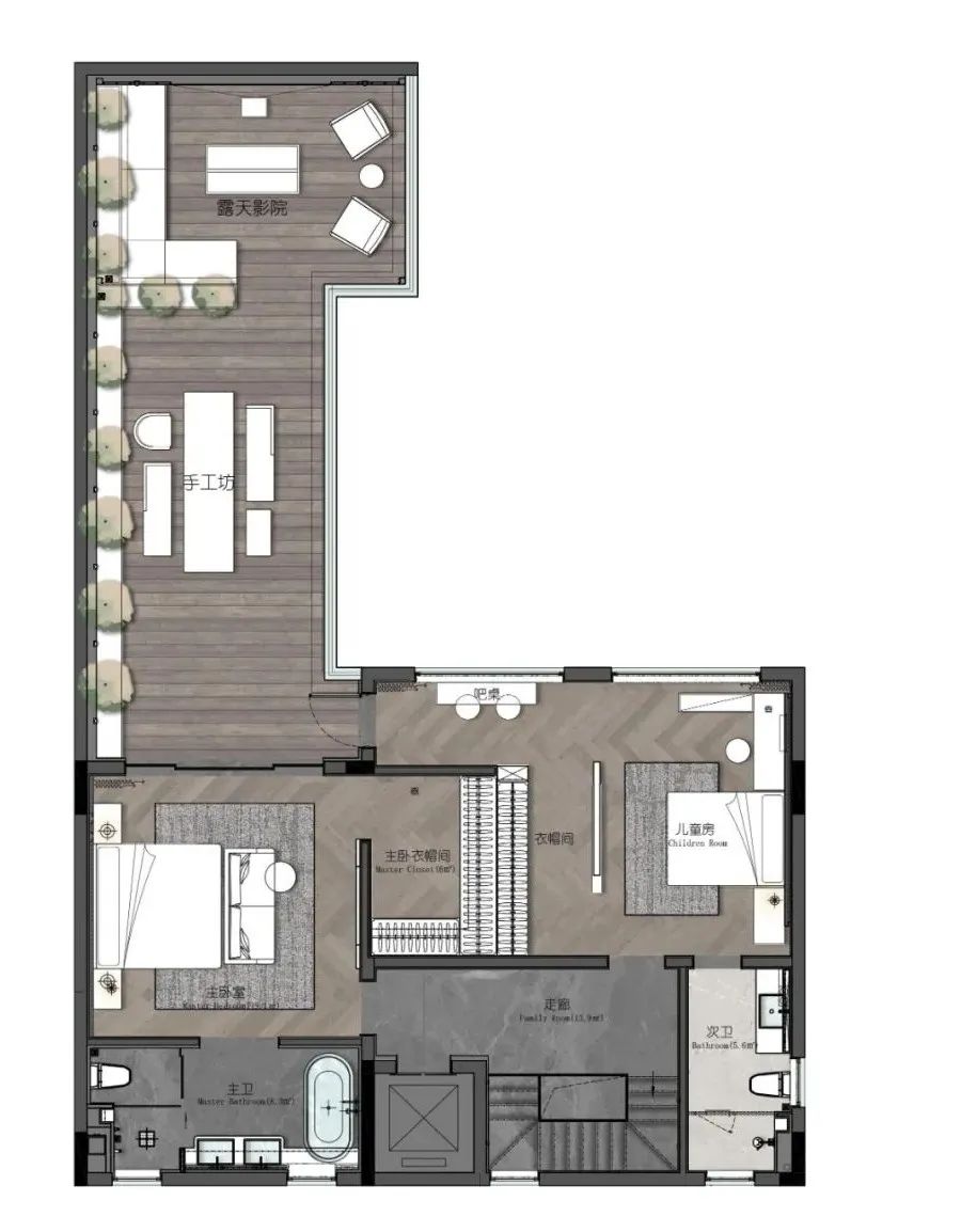 山居诗意的现代雅奢合院丨中国重庆丨北京靳朝晖设计有限公司-56
