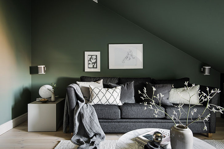 斯德哥尔摩顶层坡顶公寓，独特温馨的空间设计-3