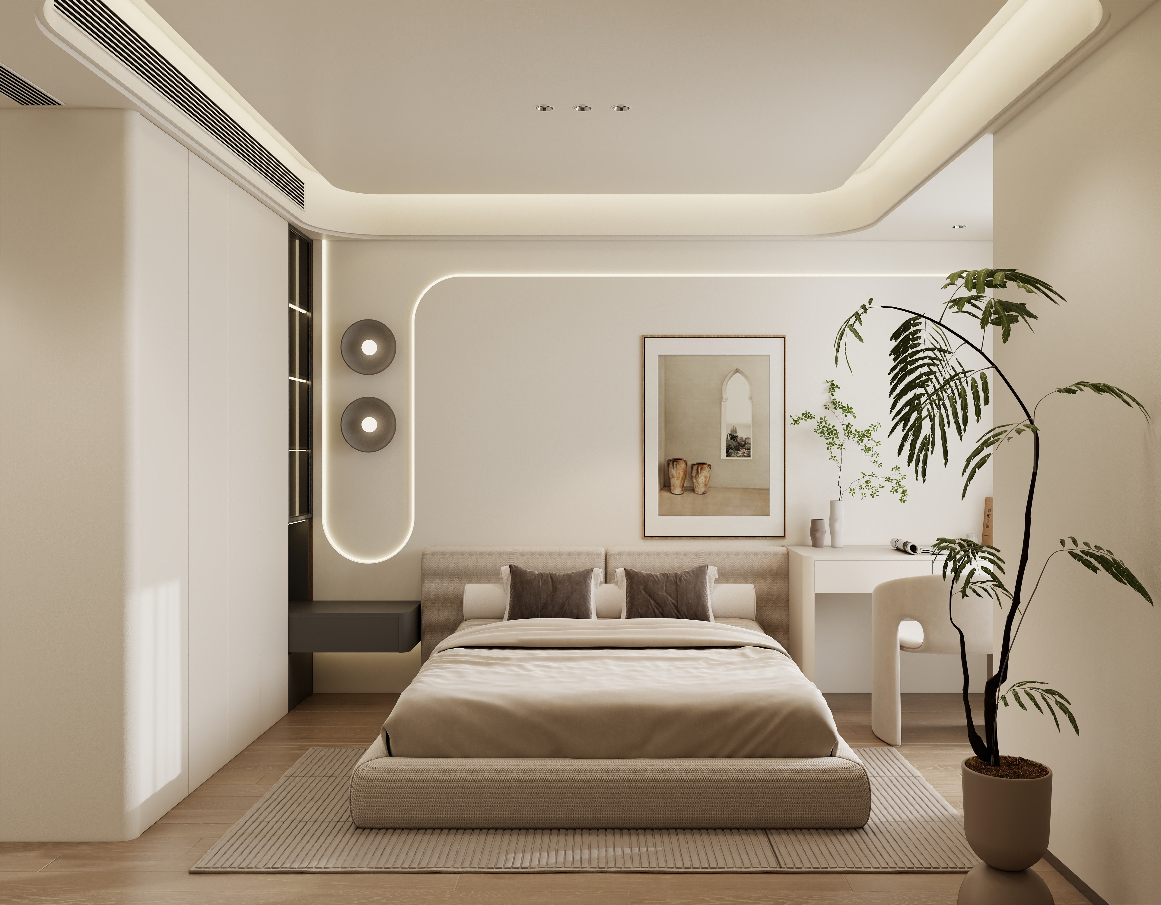 原创设计  极简奶油风室内设计-10