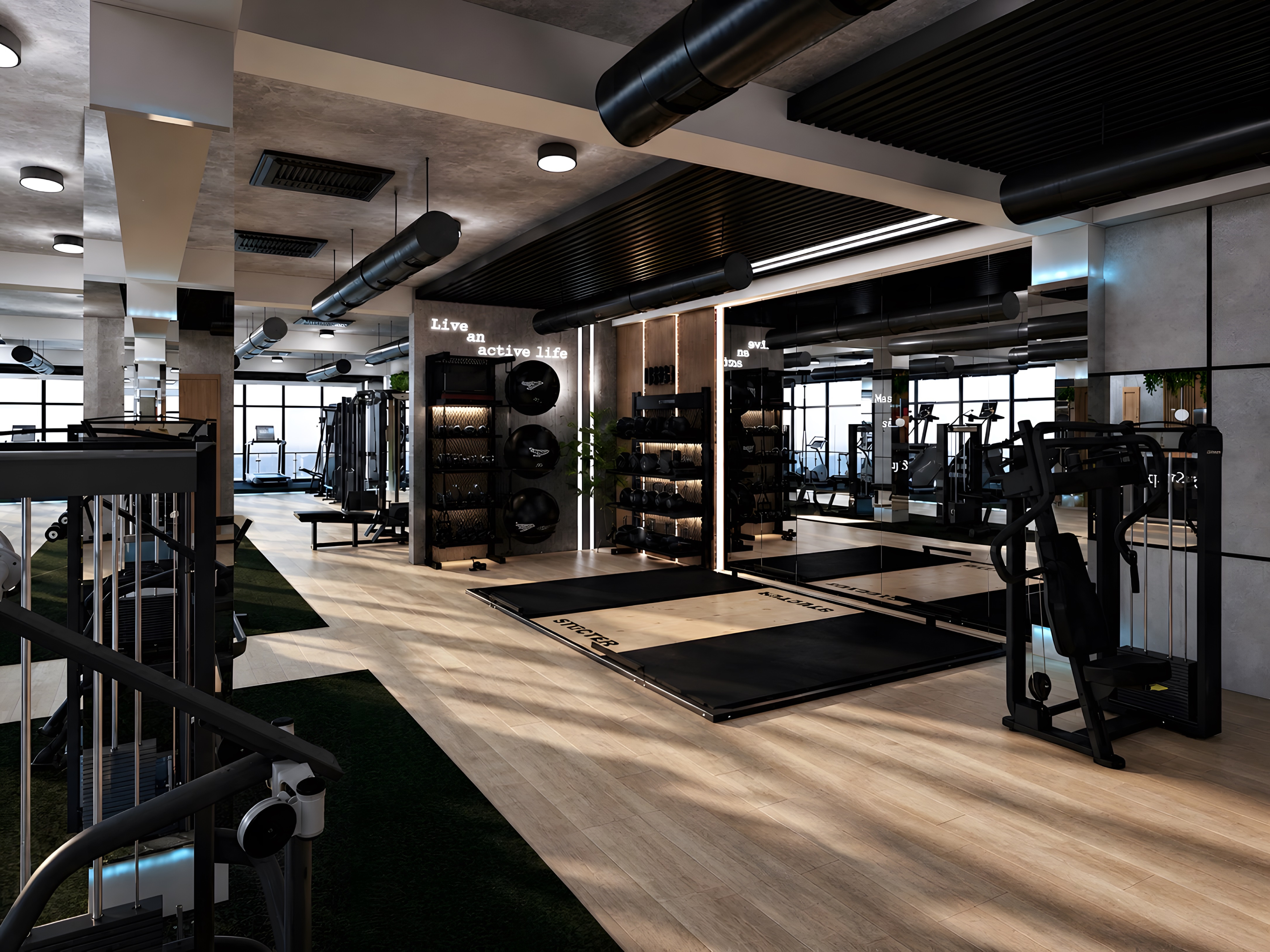 Modern Gym Interior Visualization-3