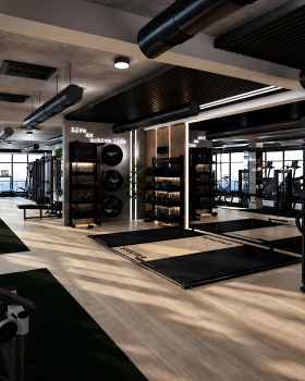 Modern Gym Interior Visualization