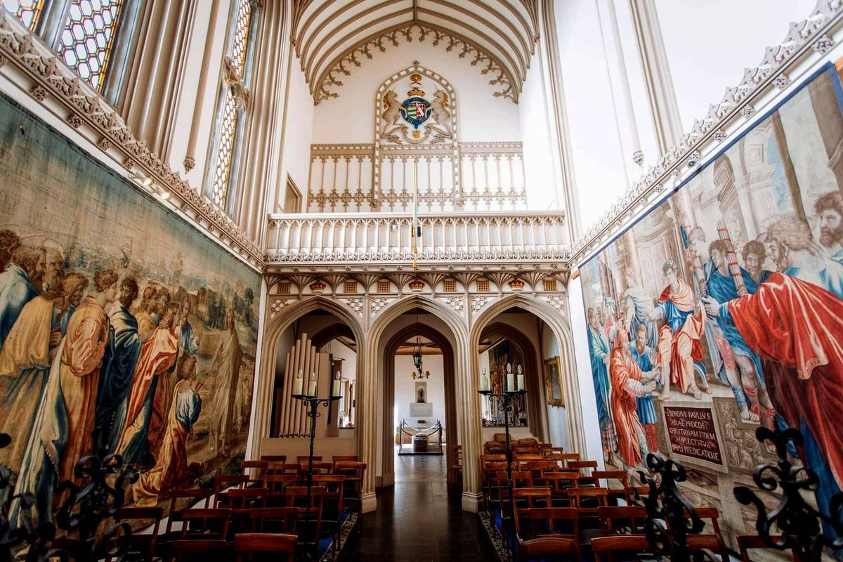 Замок Бельвуар, интерьеры в стиле историзм - 40 фото-128