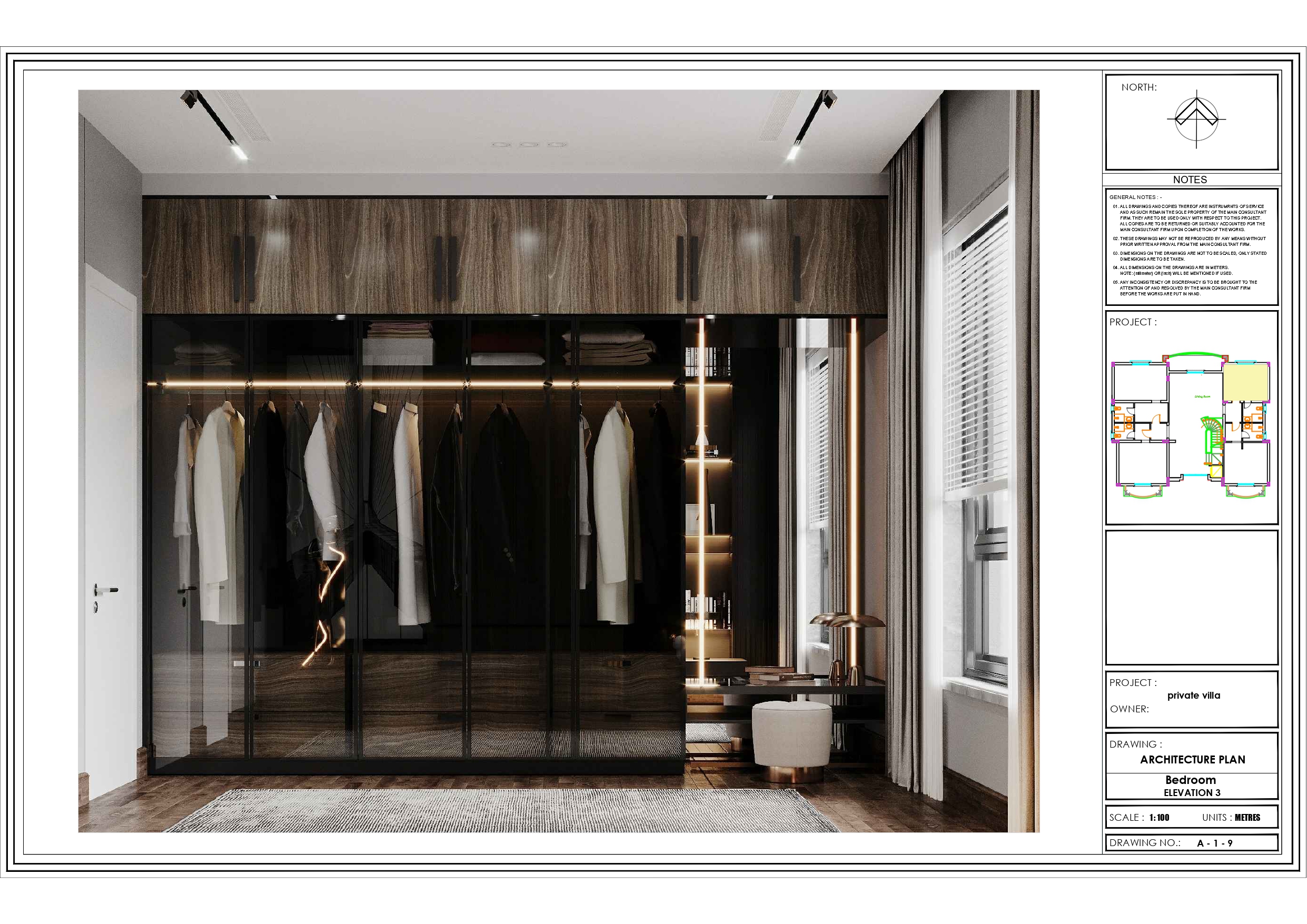 Shop drawings of Bedroom 2-6