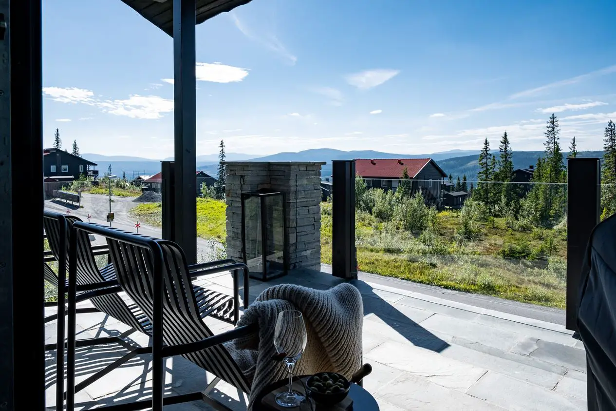 瑞典高山现代暗色调住宅设计-20