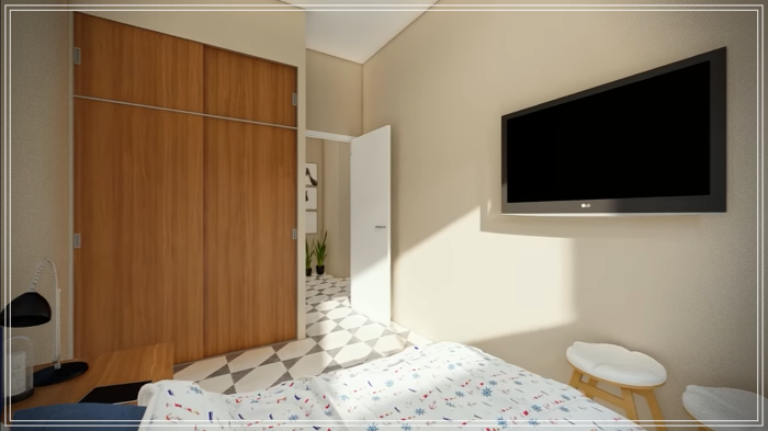 5×7米带3卧室房屋设计-34