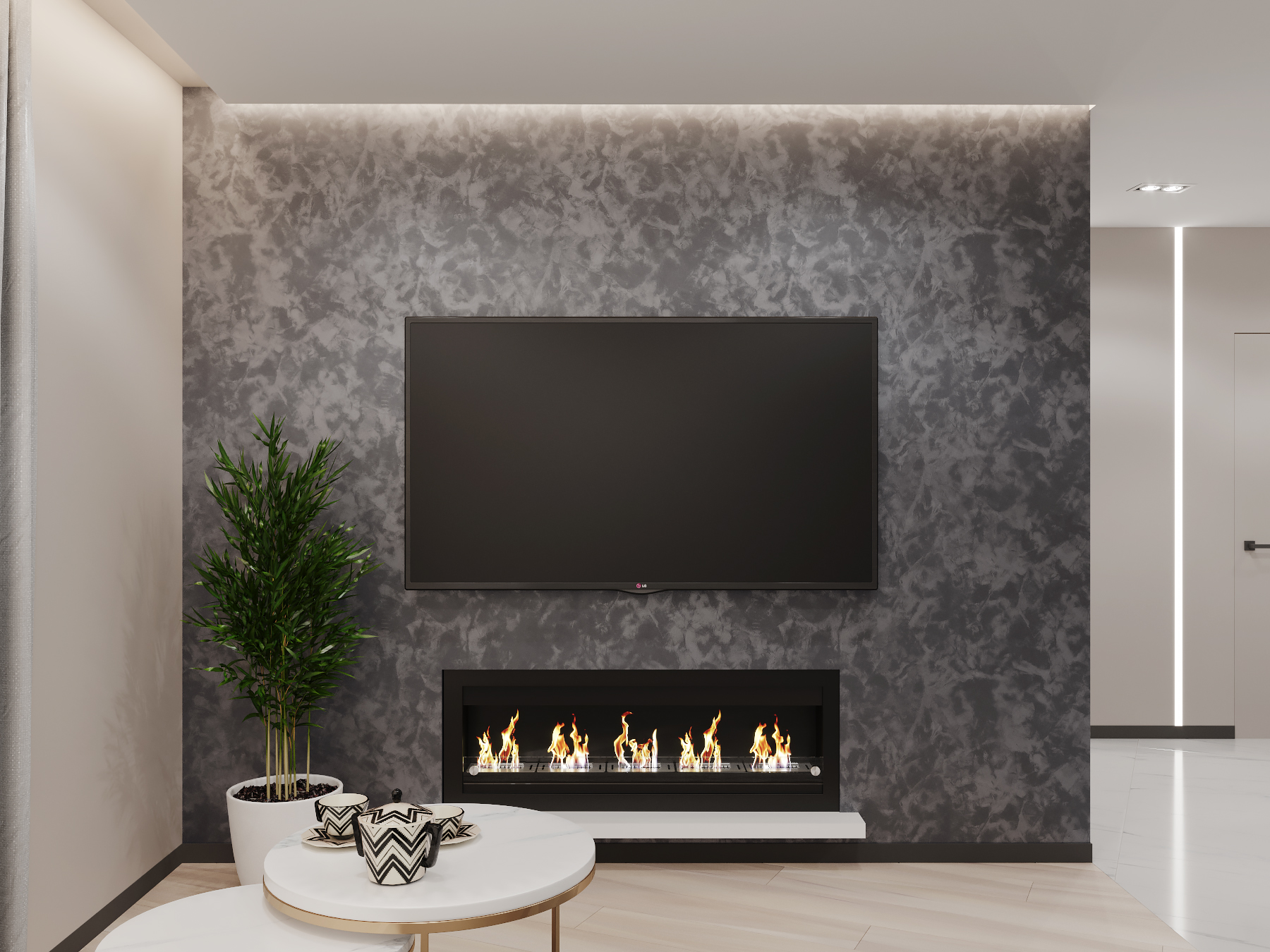 Design of a modern apartment with classic elements.-3