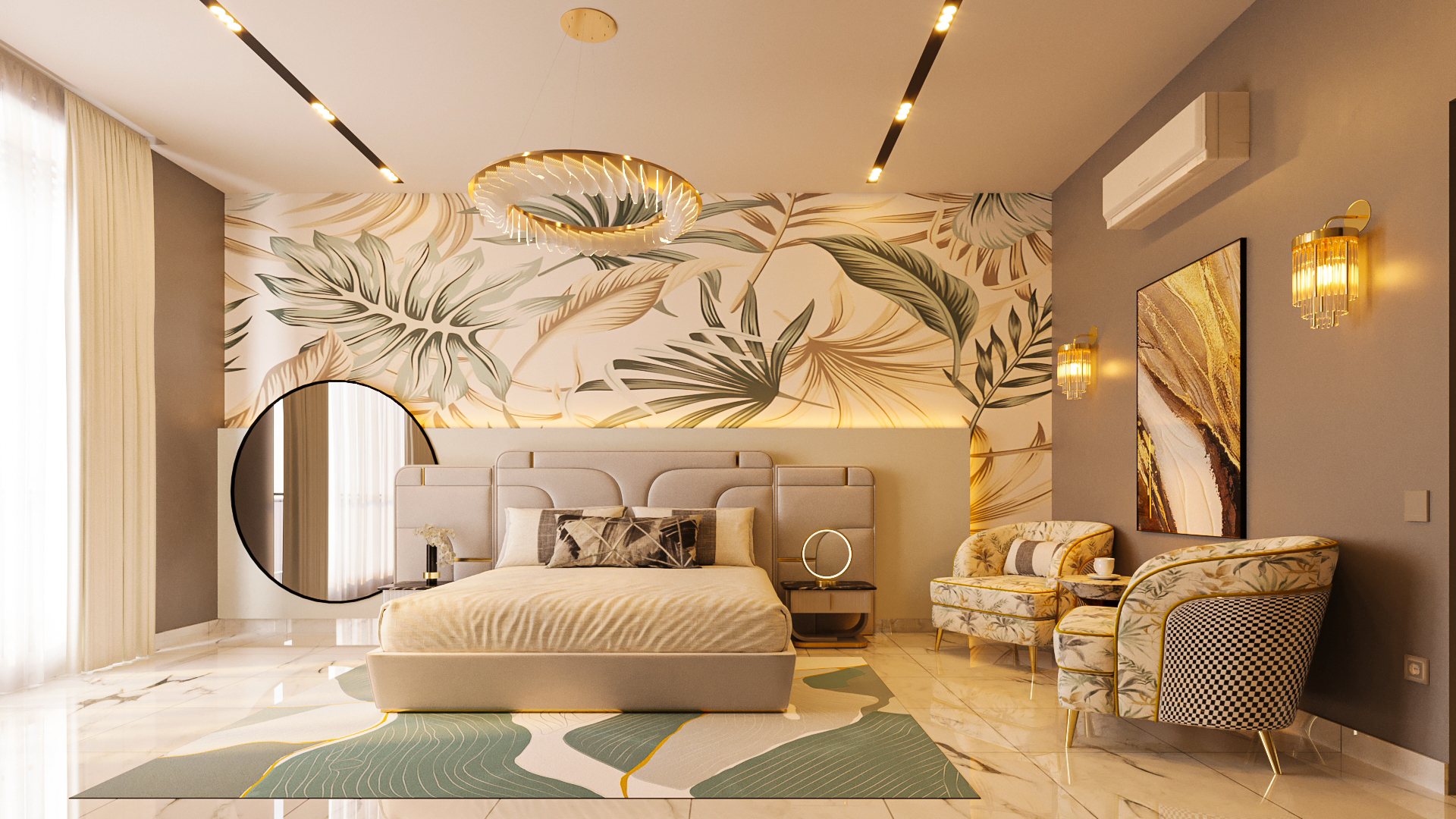 Visualization : Modern Bed Room-0