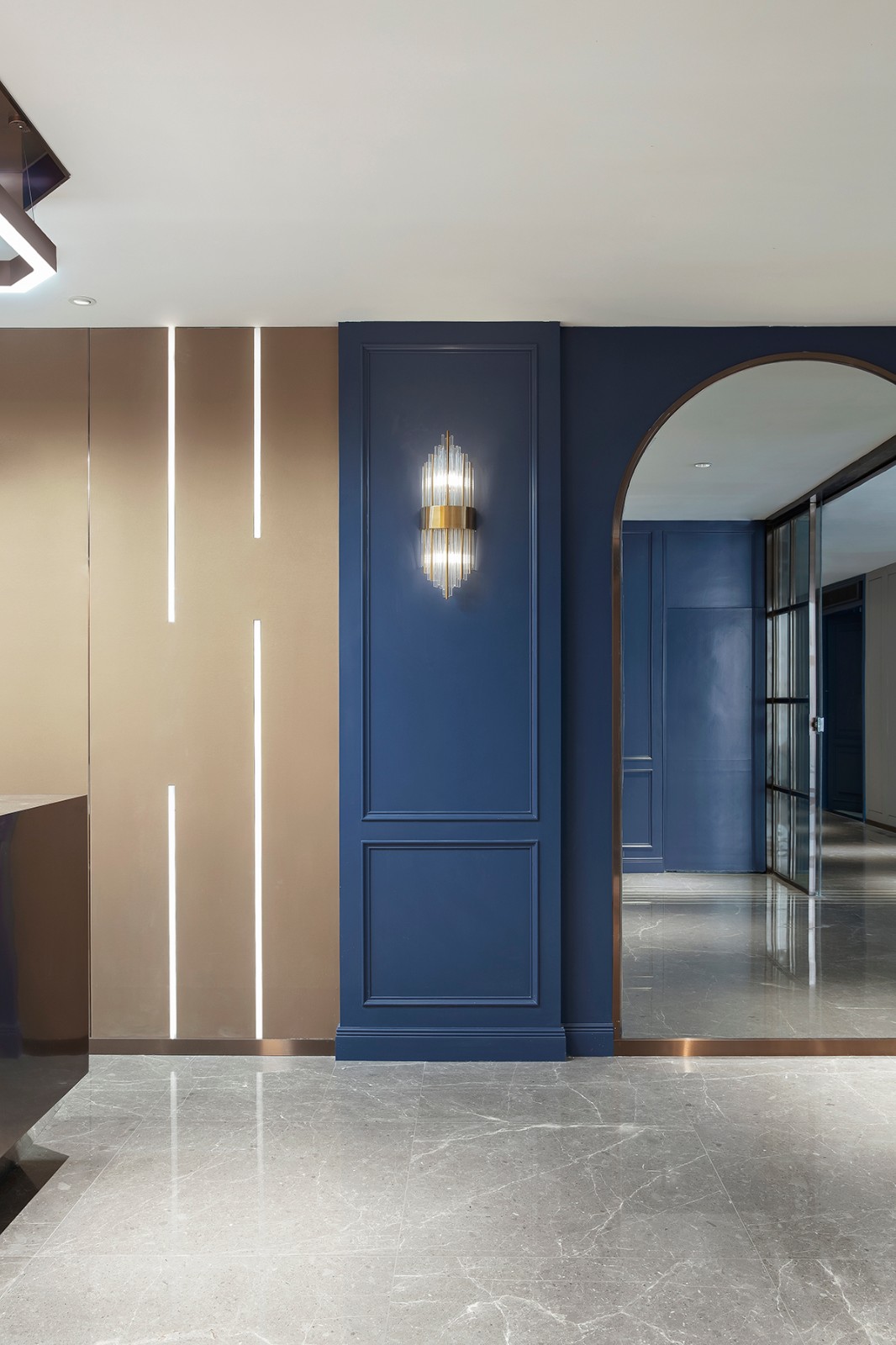 黄铜 复古蓝，营造现代精致空间  太合南方设计-6