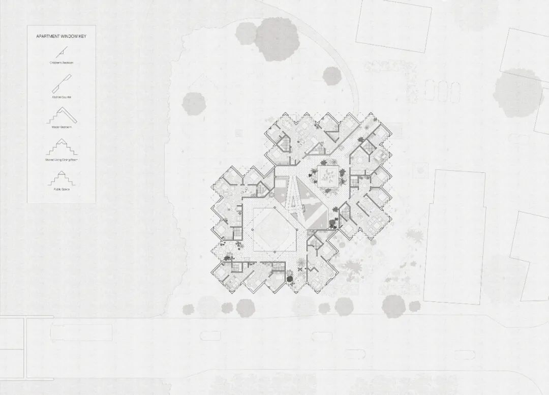 耶鲁研一学姐的一个月极限速出项目！住宅内部贯穿瀑布与水道？人/时间/情感三大动线集成2040年的多户住宅！植物如何激活空间？-207