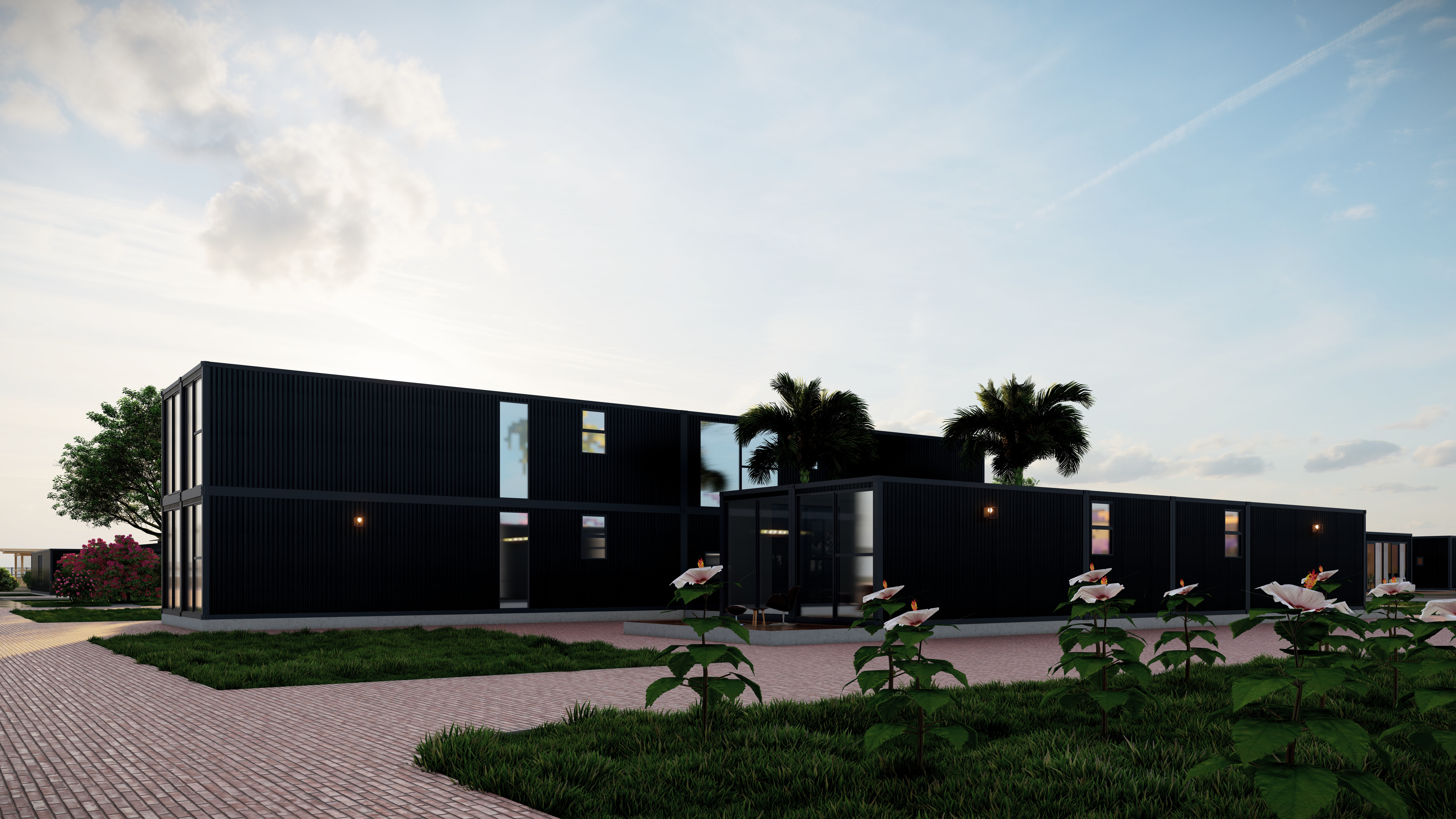 Container House with a farm-8