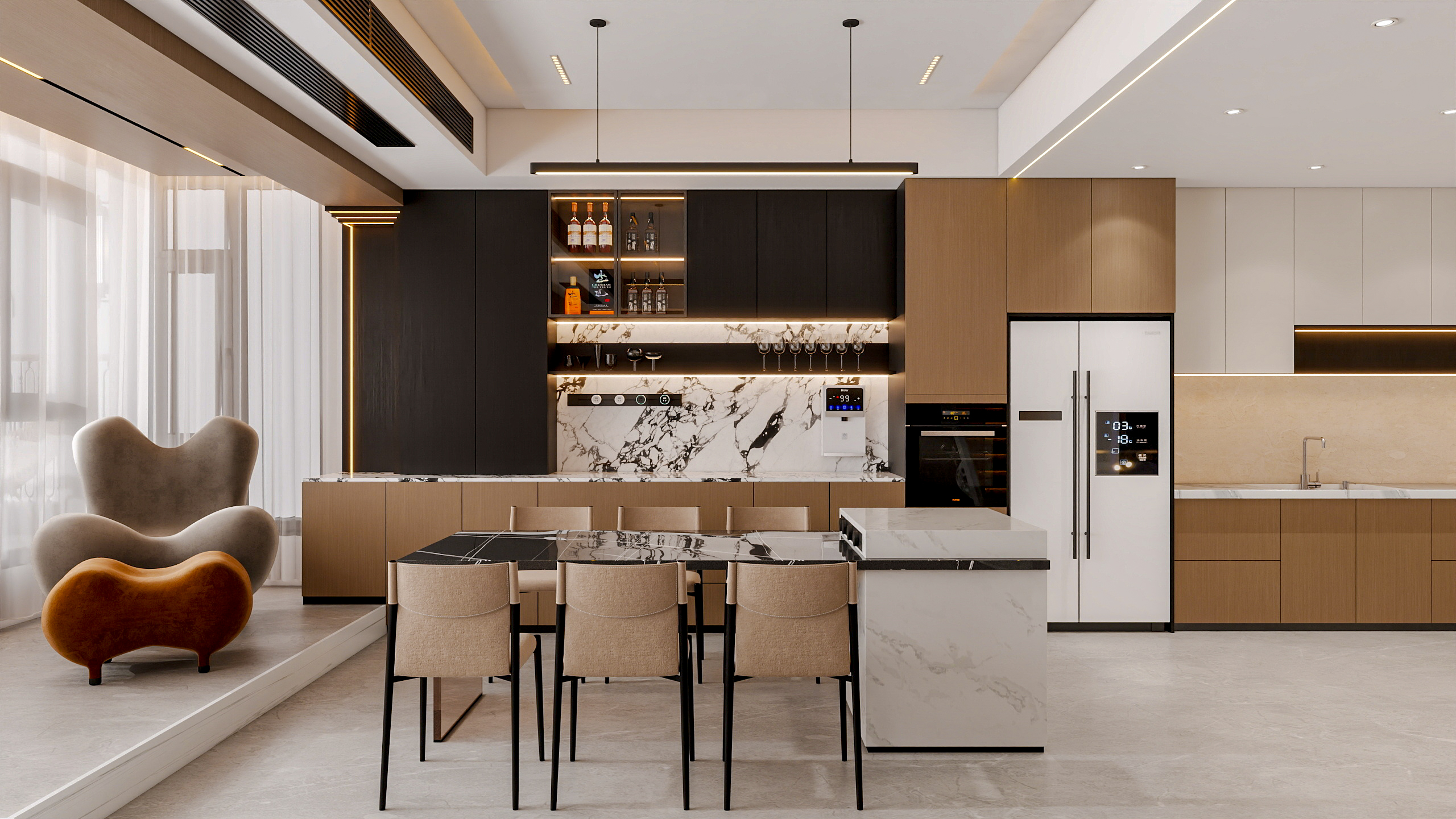 四川成都郫都春屿溪岸（295平方意式极简四居室）-14