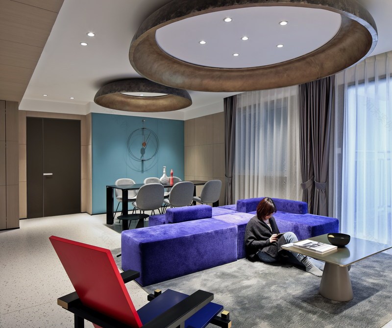 北辰湘府世纪F2创意样板房 | 蒙德里安风格的艺术空间-10