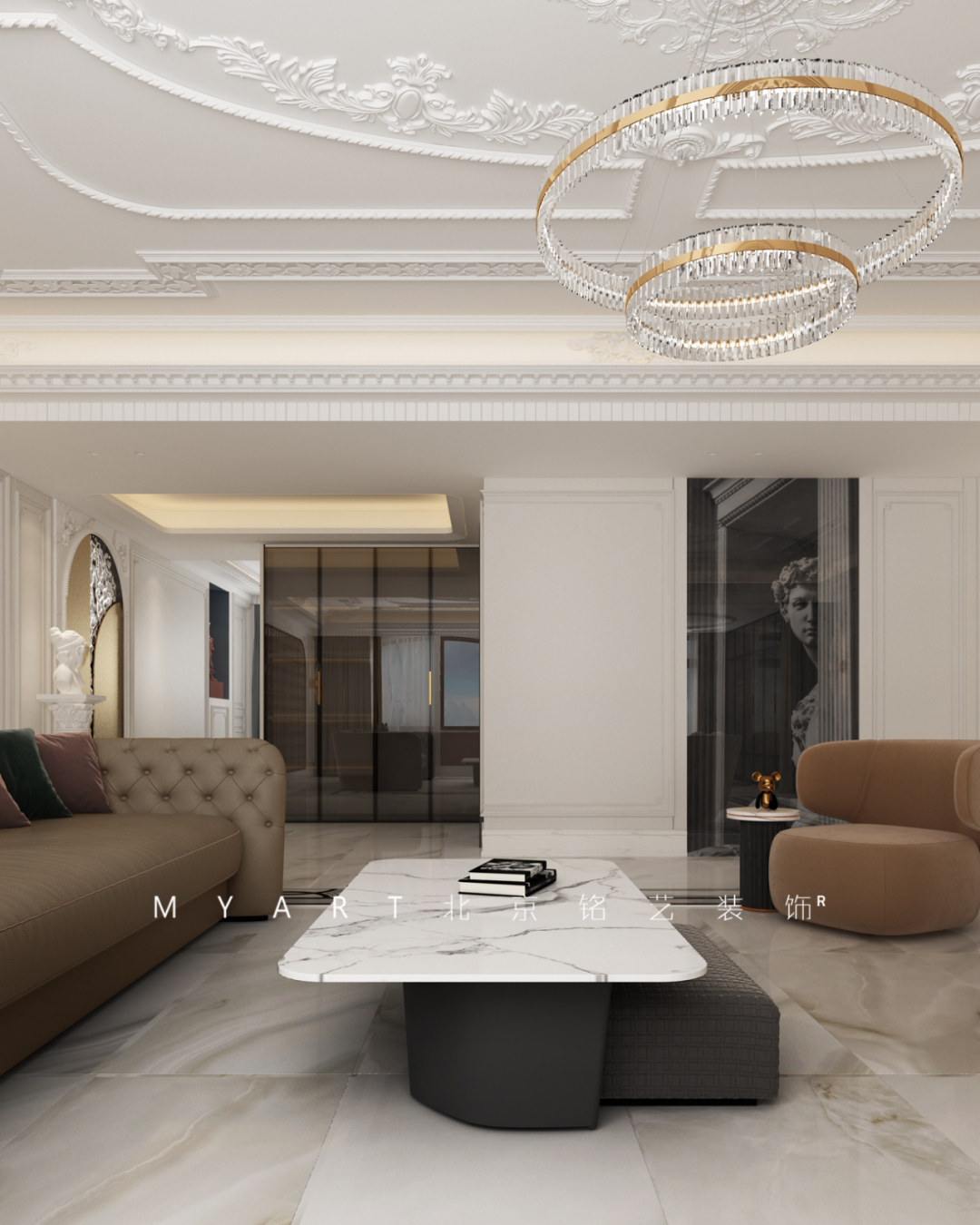 法式轻奢,浪漫满屋——天山国宾一号室内设计案例-17