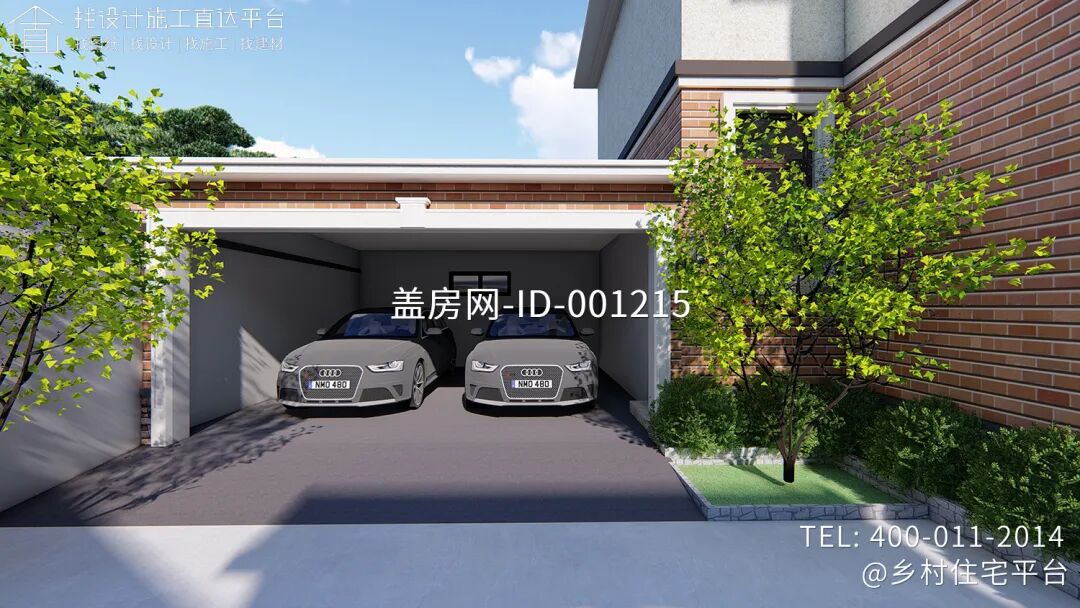 【设计师案例】土建参考造价44万，面宽18.3m×进深12.5m安徽安庆二层欧式别墅-48