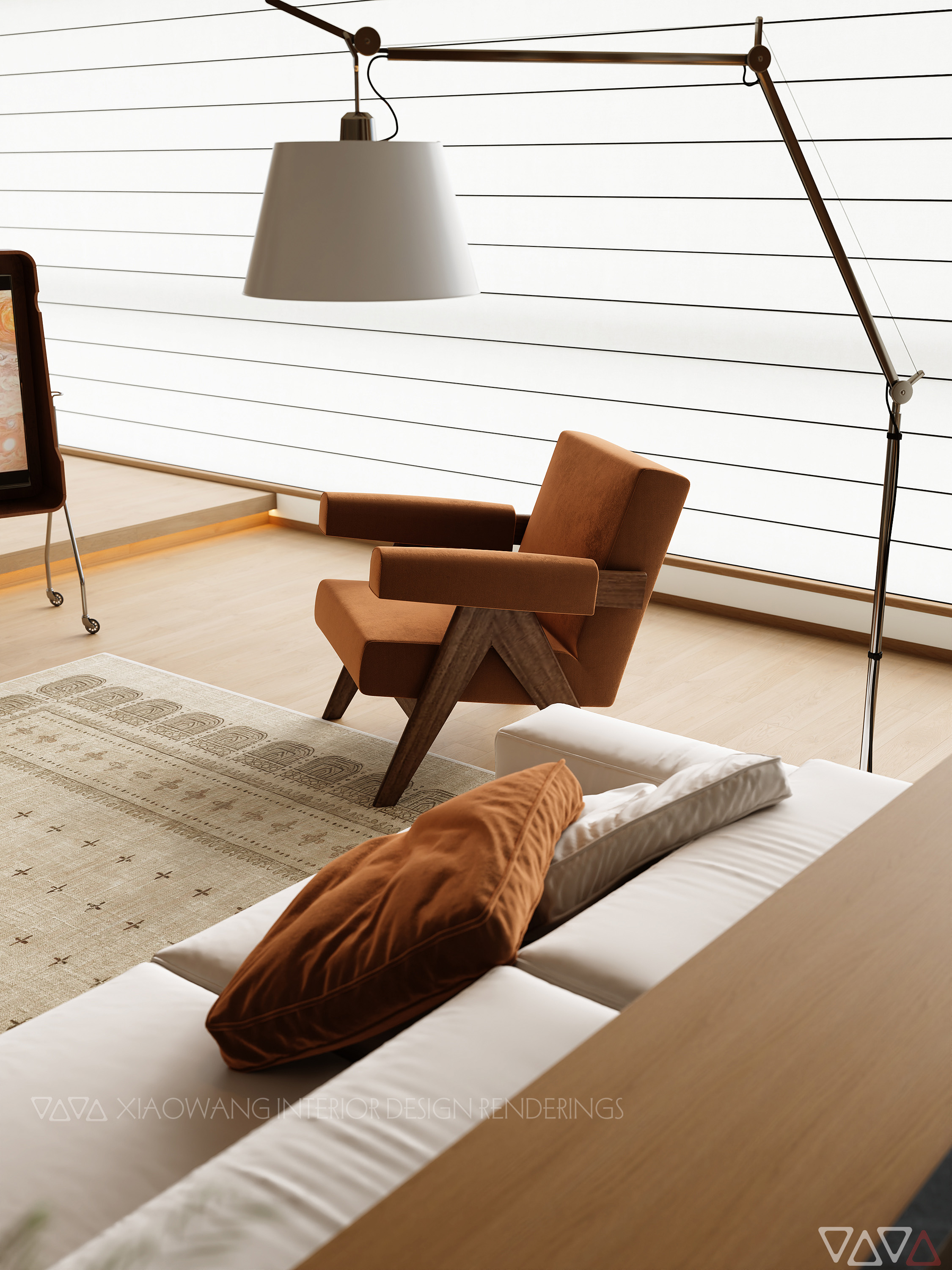 现代日式客餐厅效果图-10