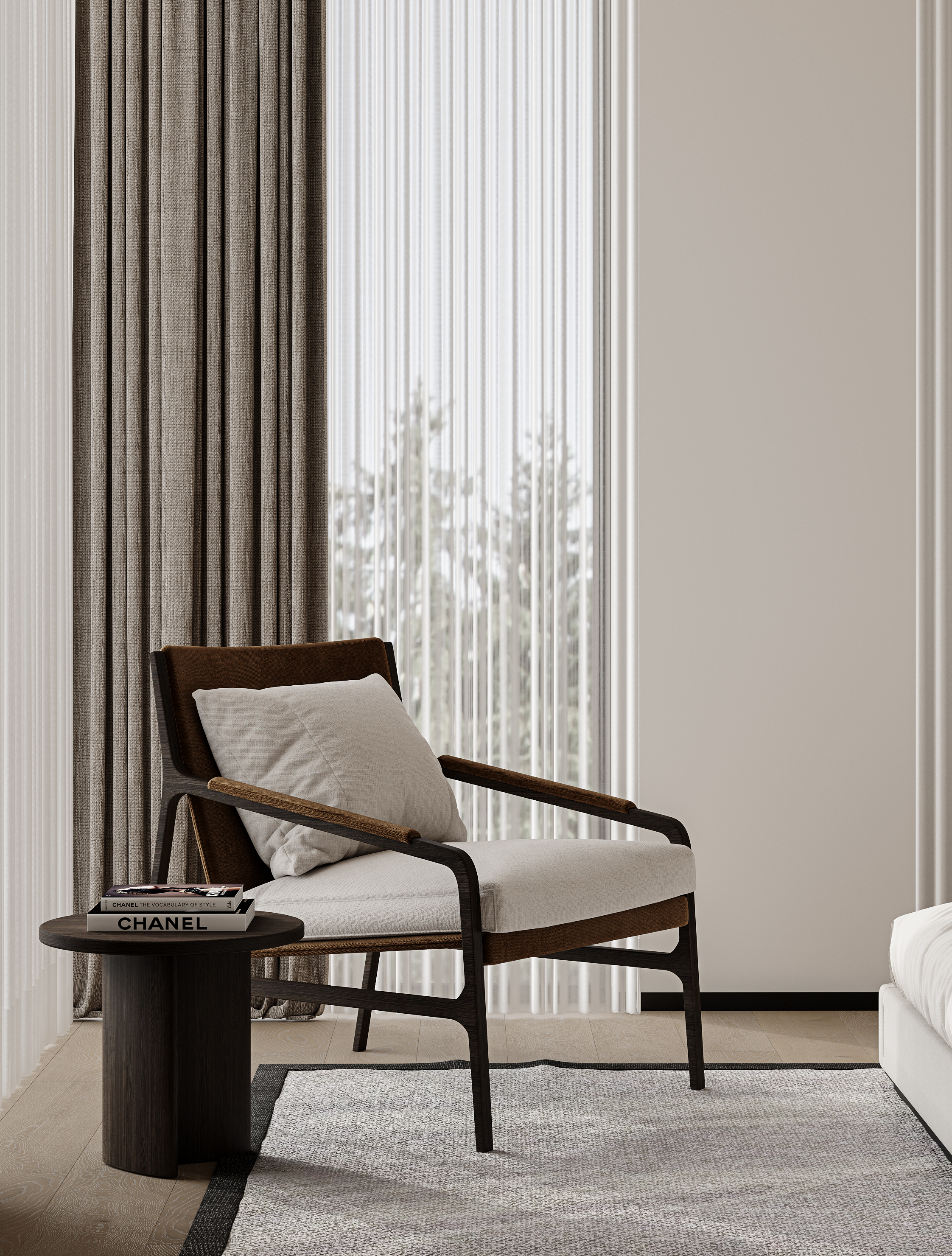 室内新中式，地下室，客厅-16