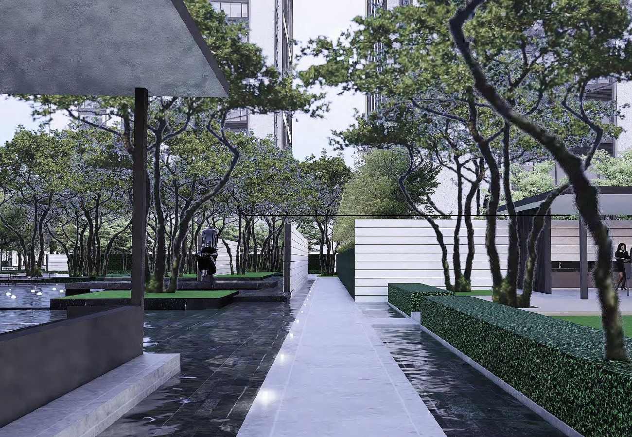 杭州万科蜀山大区景观SU模型-1