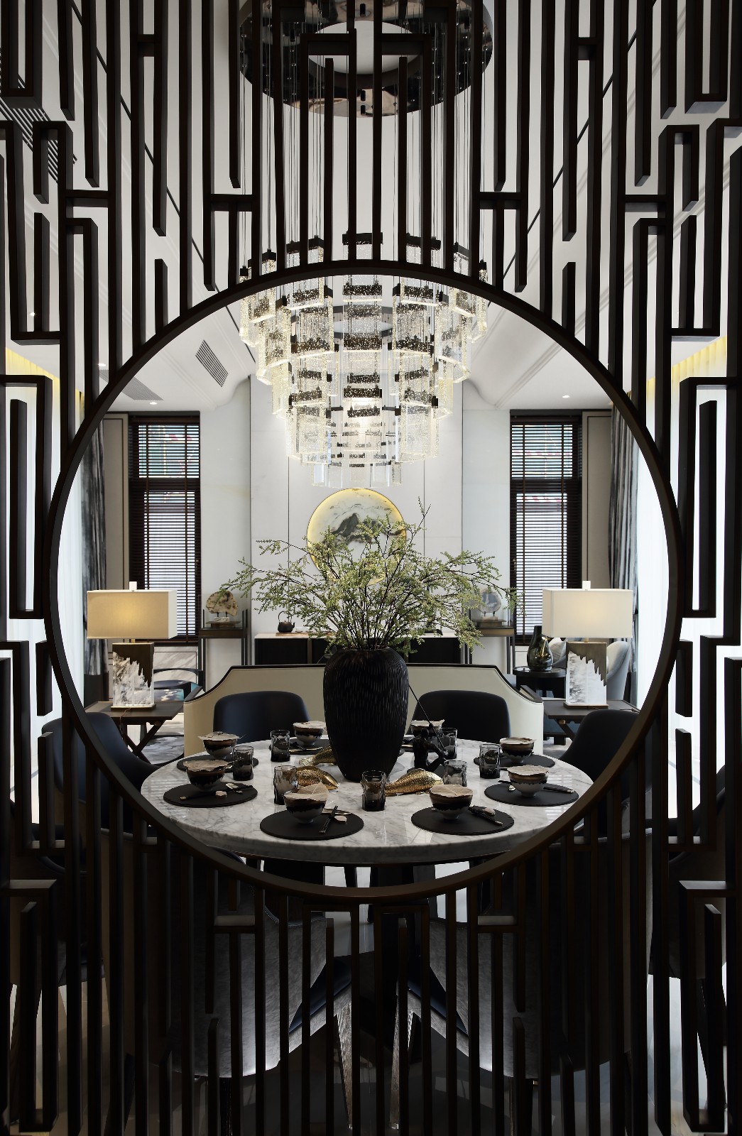 广东佛山信财置业绿岛湖项目合院别墅样板房  INNEST意巢设计-19