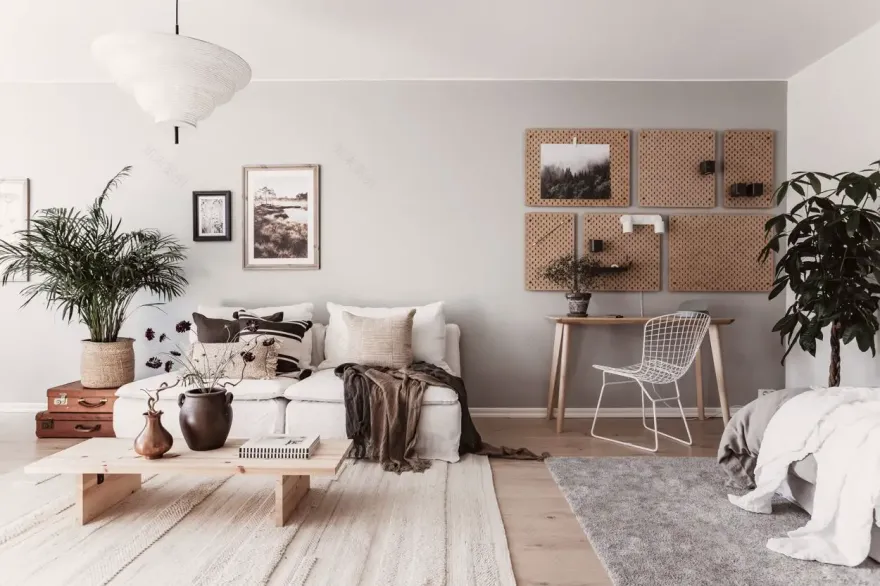 瑞典 38m2 温馨小户型公寓,秋日暖阳与现代设计的完美融合-1